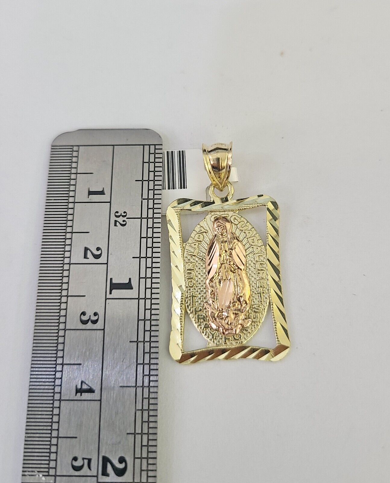 10K Gold Miami Cuban Chain Virgin Mary Charm 20" - 28" 3mm REAL Pendant - GoldenlinQ