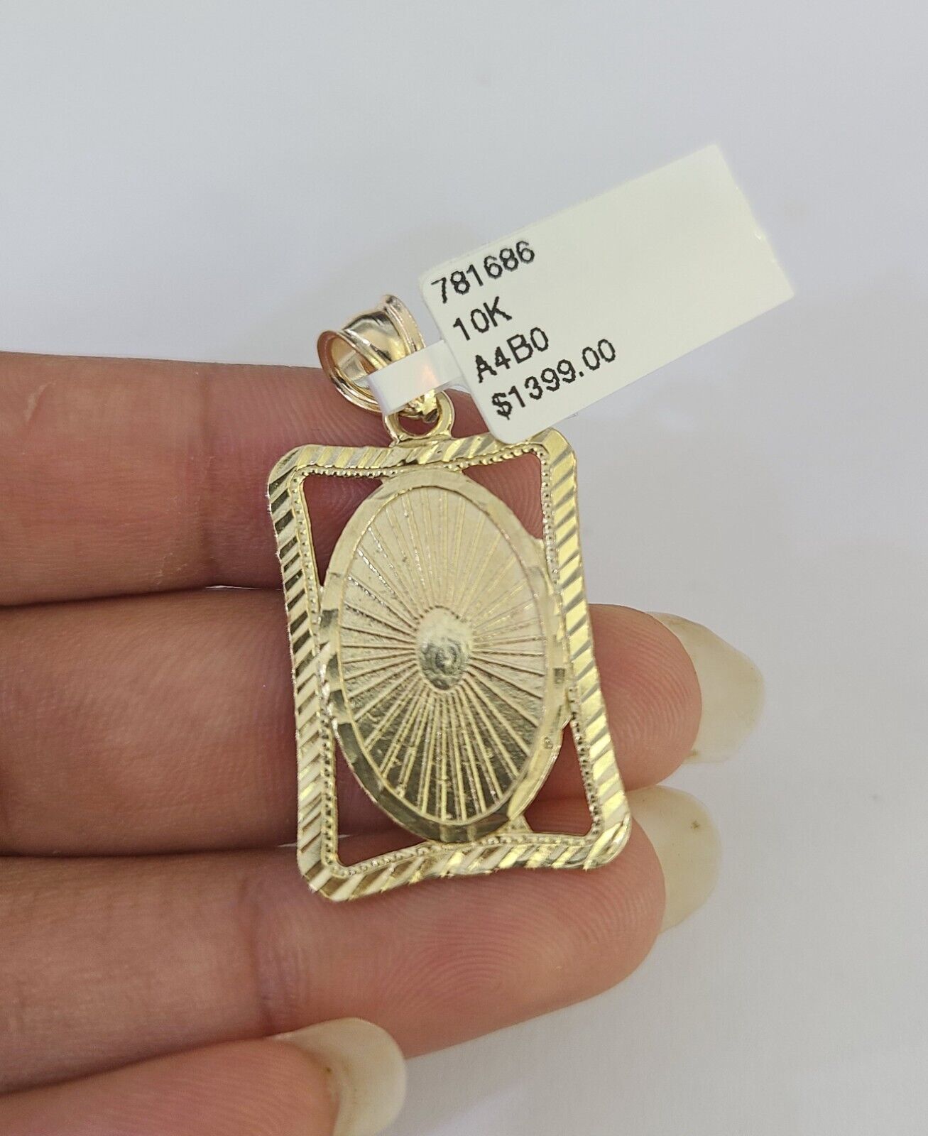 10K Gold Miami Cuban Chain Virgin Mary Charm 20" - 28" 3mm REAL Pendant - GoldenlinQ