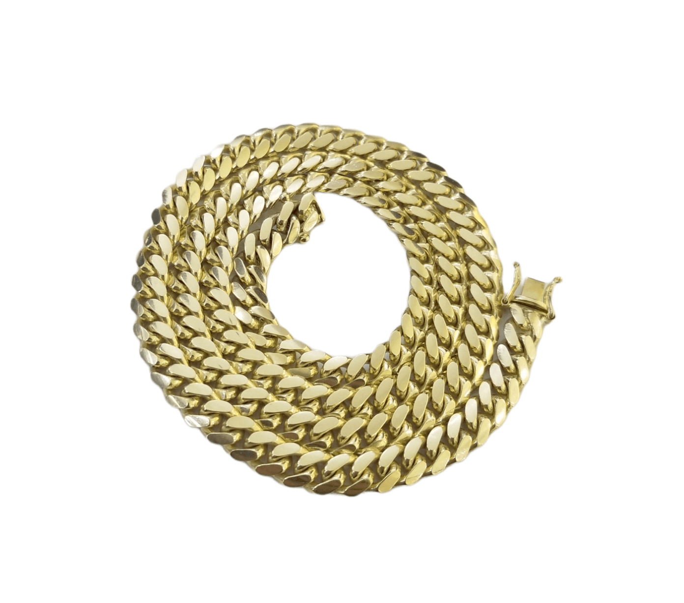 10K Gold Miami Cuban Link Chain SOLID Real 24 Inch 7mm On Sale Free Shipping - GoldenlinQ