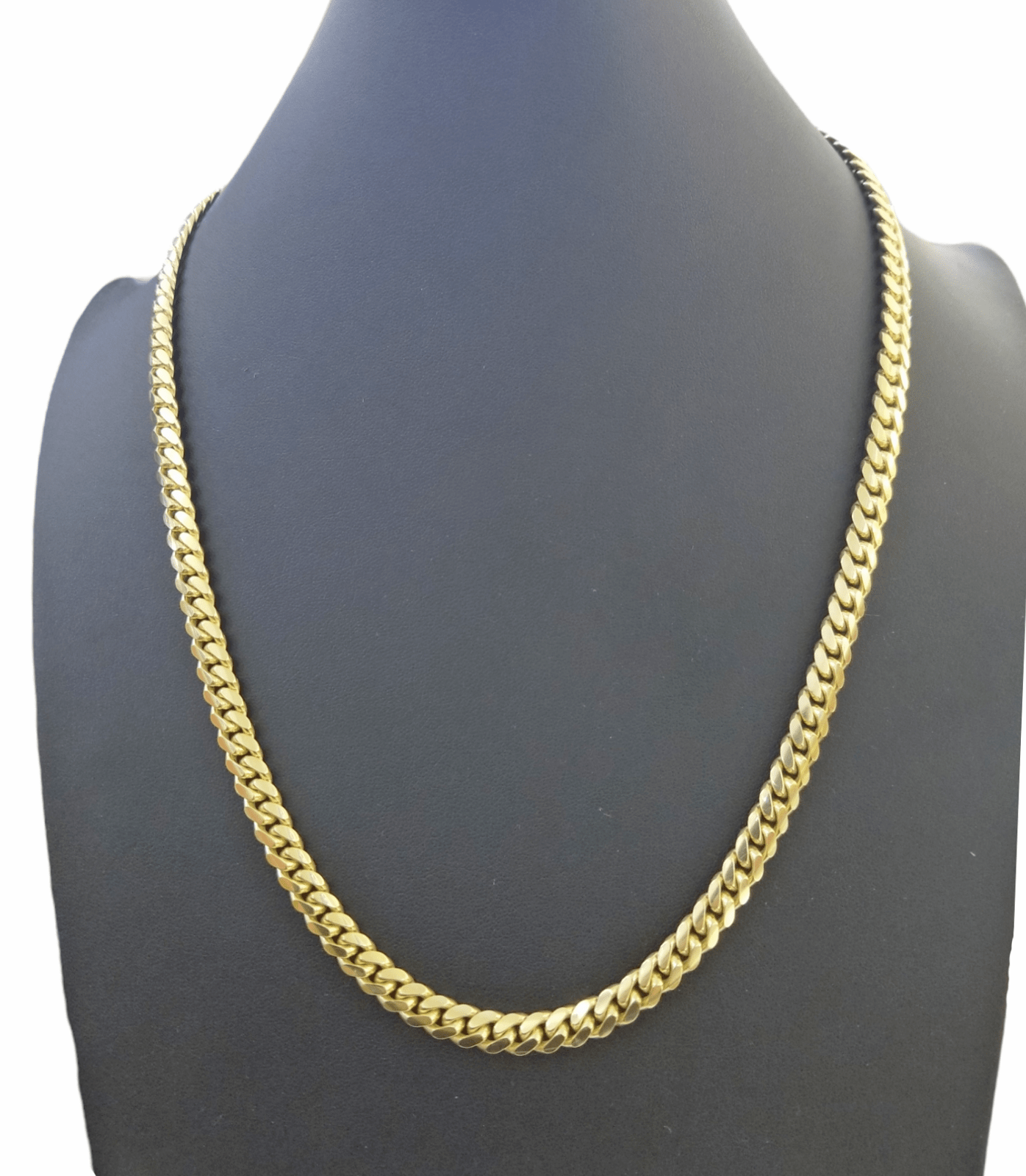 10K Gold Miami Cuban Link Chain SOLID Real 24 Inch 7mm On Sale Free Shipping - GoldenlinQ