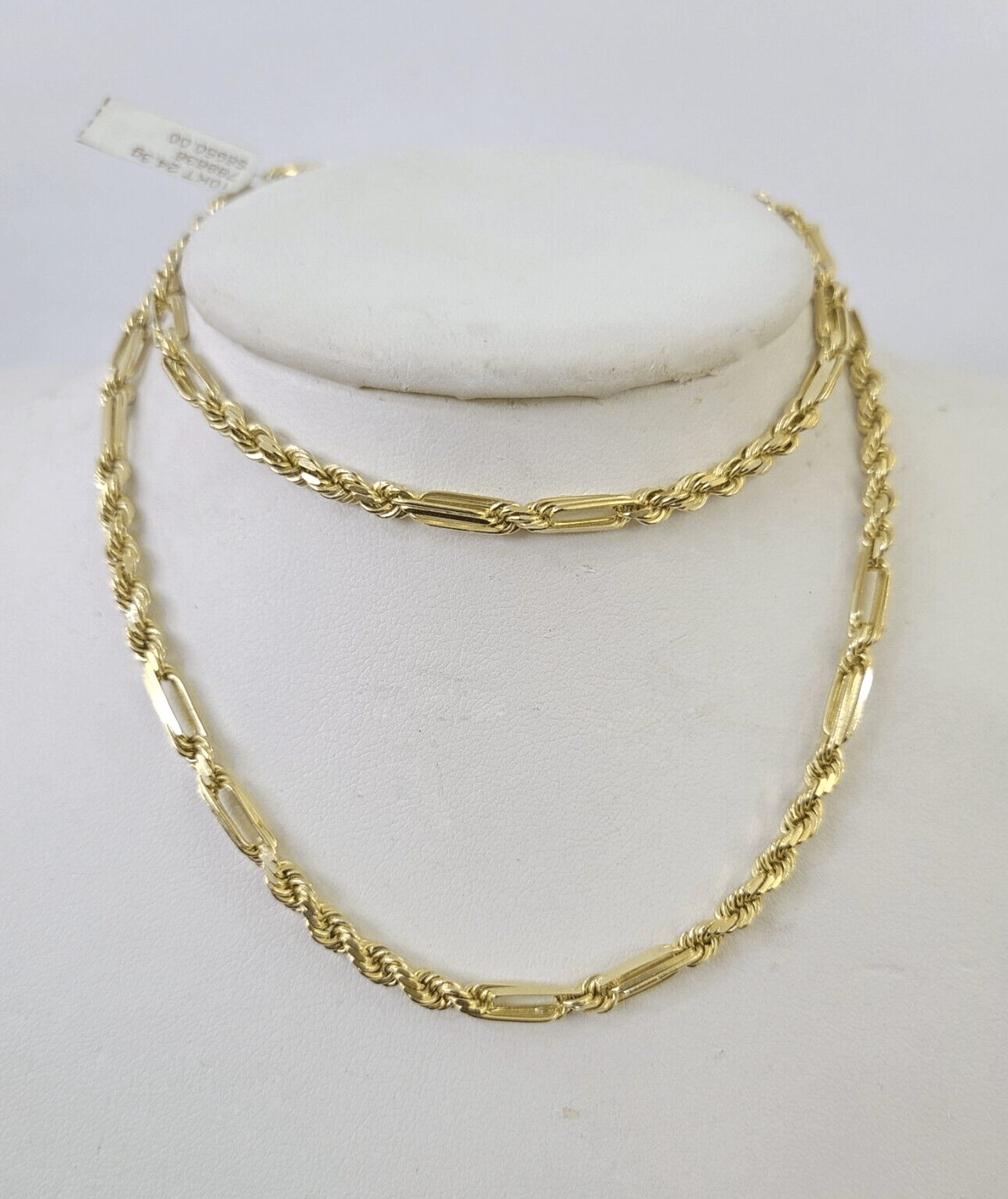 10k Gold Milano Rope chain Solid 4mm 20 Inches Yellow Gold Necklace Real - GoldenlinQ