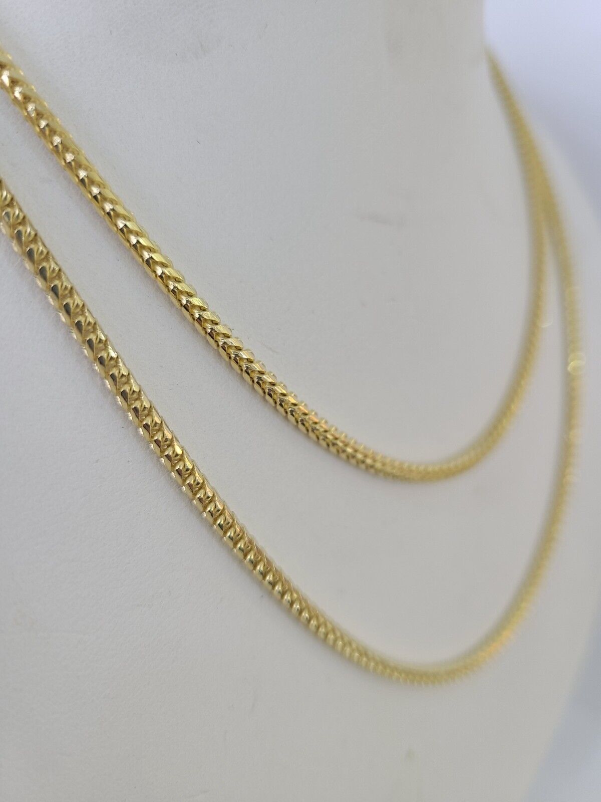 10K Gold Palm Chain Solid 2mm 18" 20" 22" 24" 26" Yellow Gold Real Men Women - GoldenlinQ