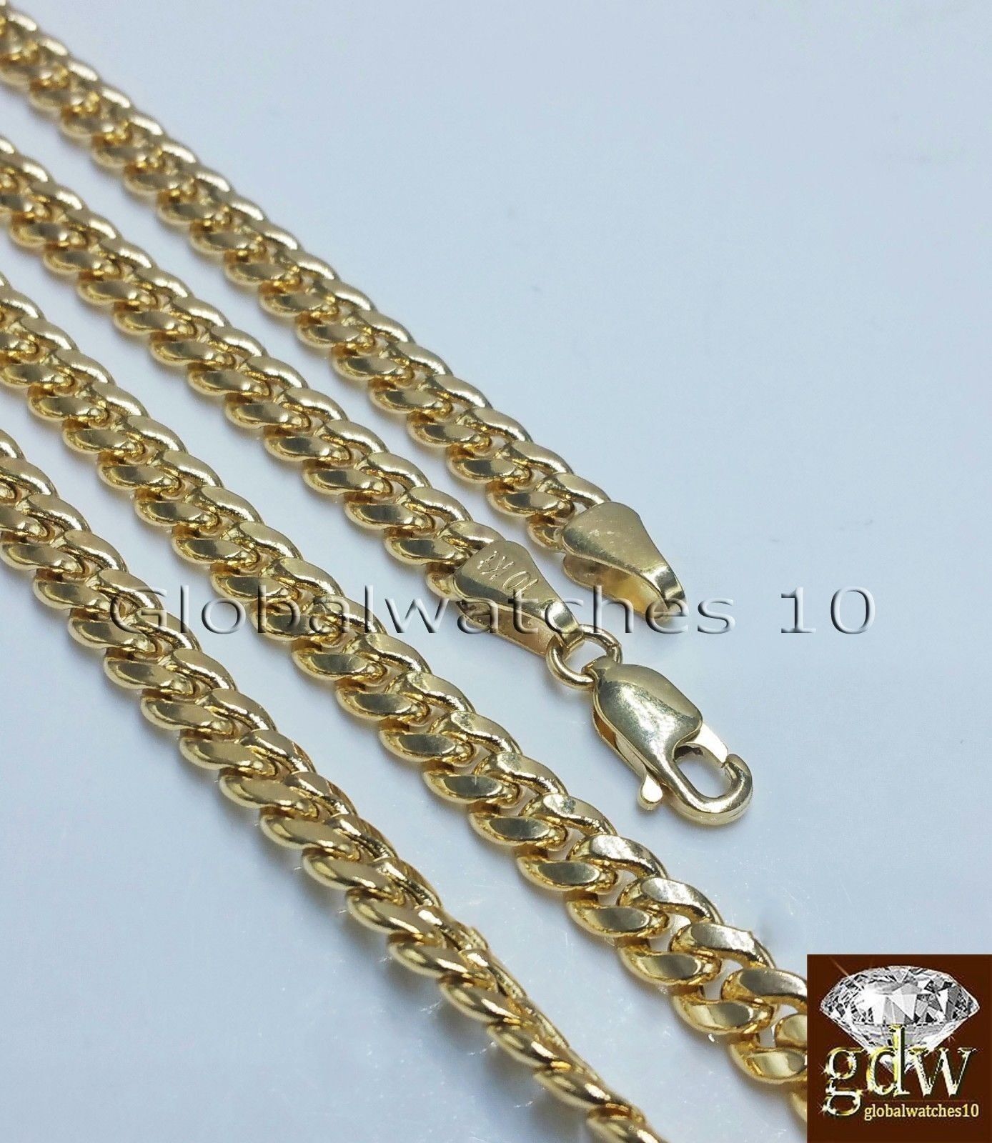 10k Gold Real Gold Head Charm Miami Cuban 20 inch Chain Set - GoldenlinQ