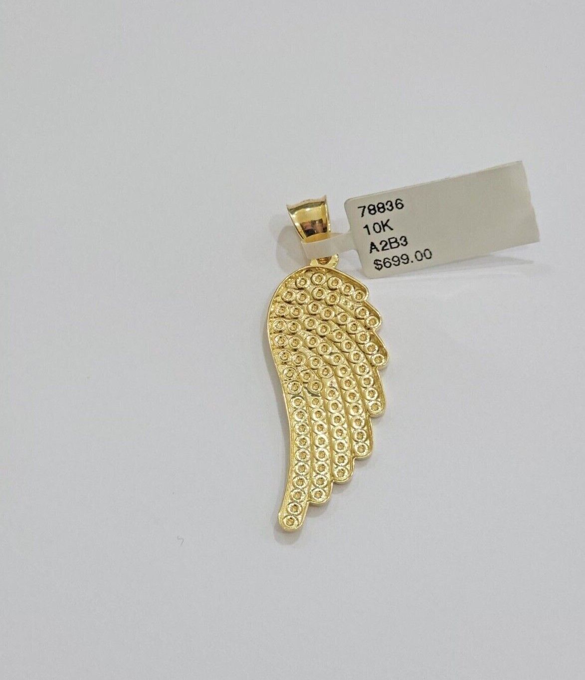 10k Gold Rope Chain Angel Wing Charm Pendant Set 22" Inch 3mm Necklace REAL SALE - GoldenlinQ