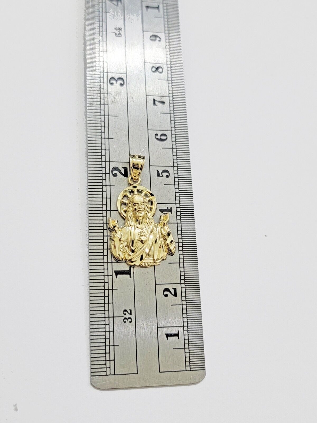 10k Gold Rope Chain Jesus Head pendant Set 3mm 24 Inch Necklace & Charm REAL 10k - GoldenlinQ