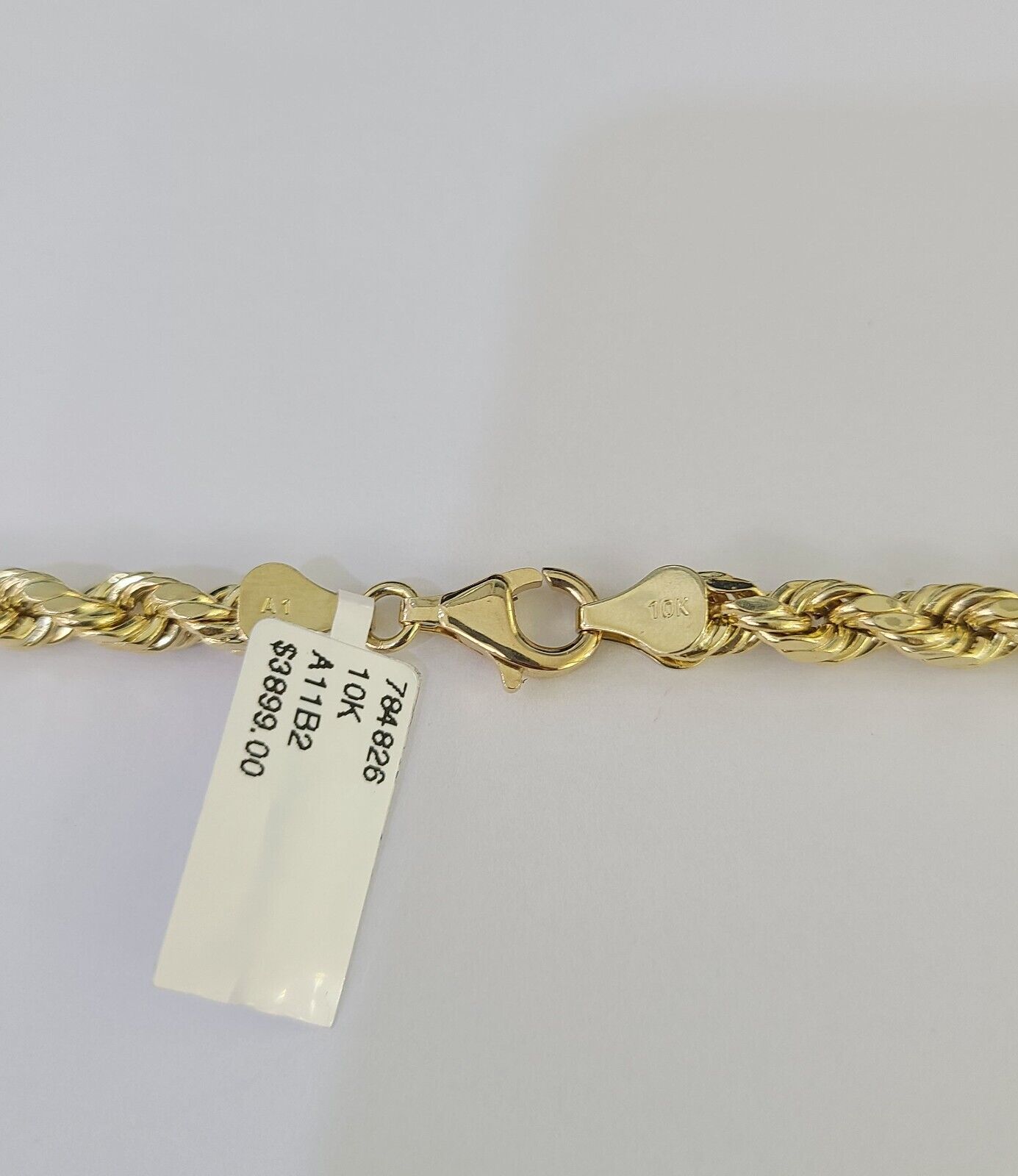 10k Gold Rope chain Necklace 22 Inch 6mm Diamond Cut REAL 10kt Yellow Gold - GoldenlinQ