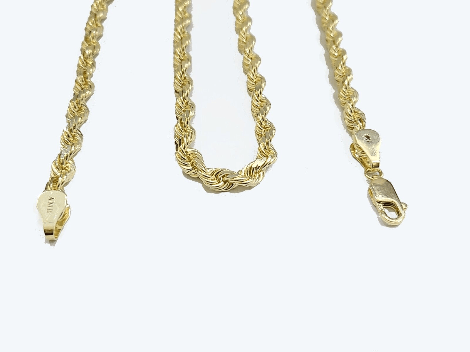 10k Gold Rope Chain Necklace 6mm 24 Inch SOLID Mens 10kt Yellow Gold Strong,REAL - GoldenlinQ