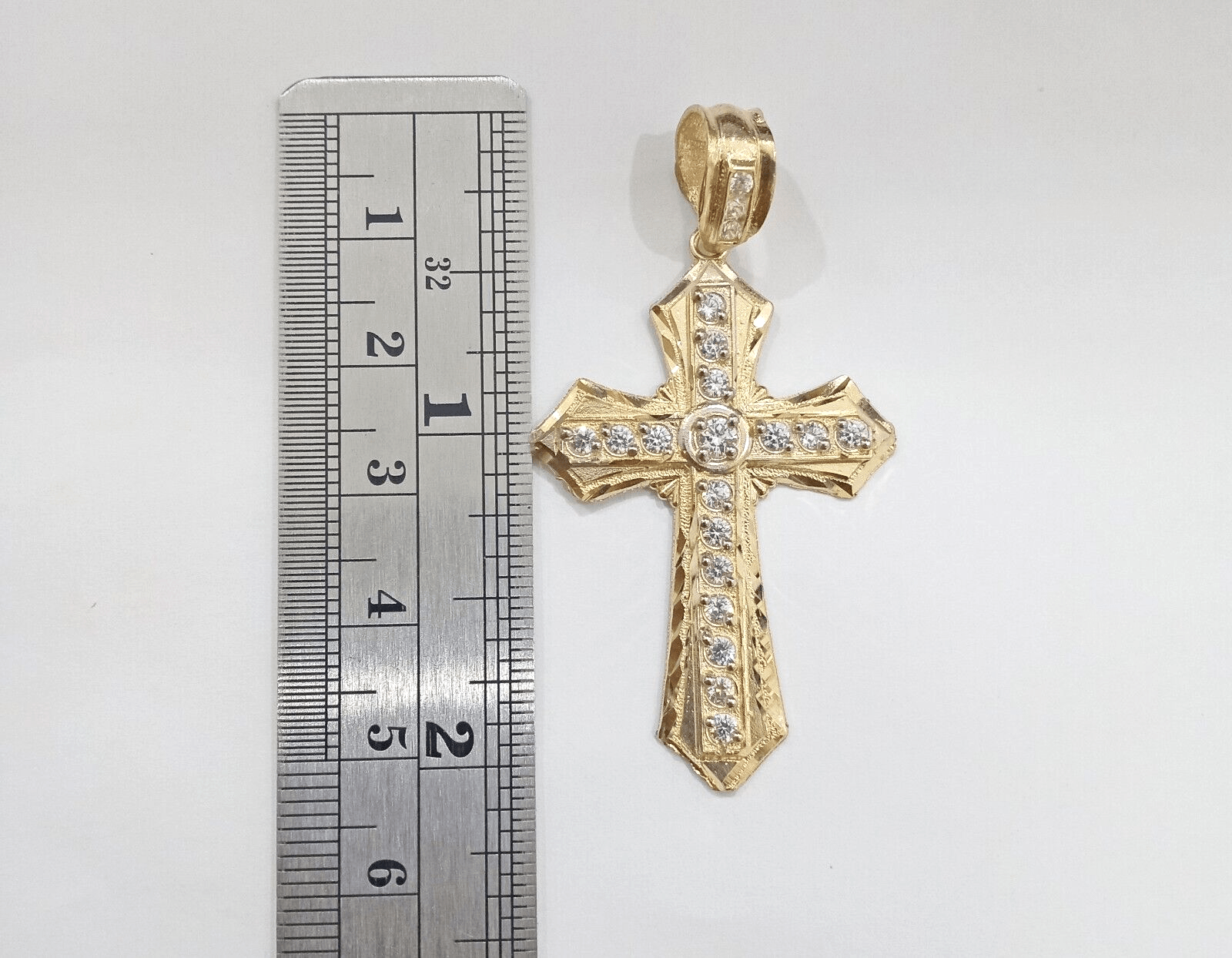 10k Gold Rope Chain Necklace & Cross Charm Pendant Set 28" inch 5mm, REAL 10kt - GoldenlinQ