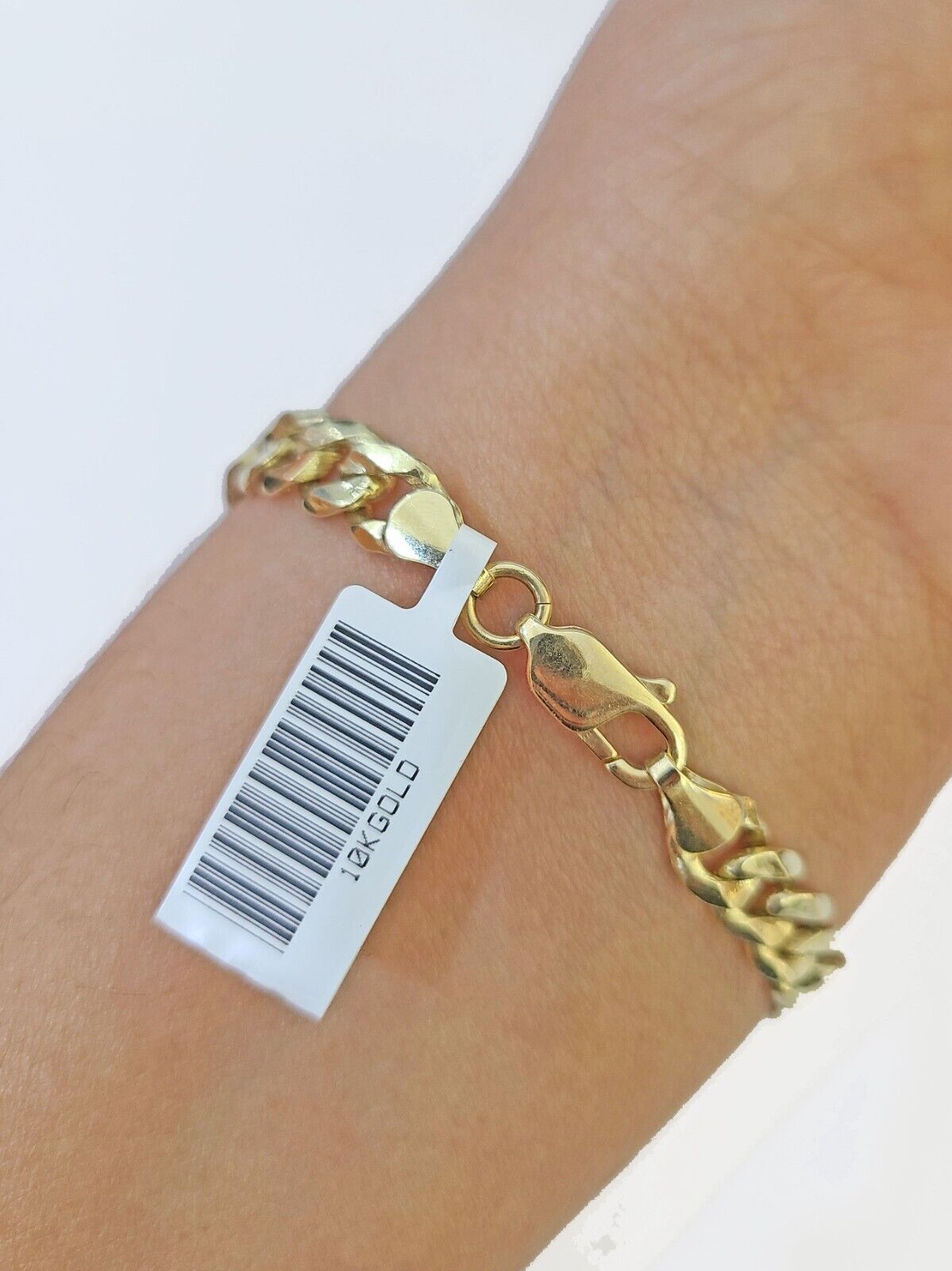 10k Gold St Lazaro Miami Cuban Bracelet Size 8" Inches 7mm 10kt Mens Ladies - GoldenlinQ