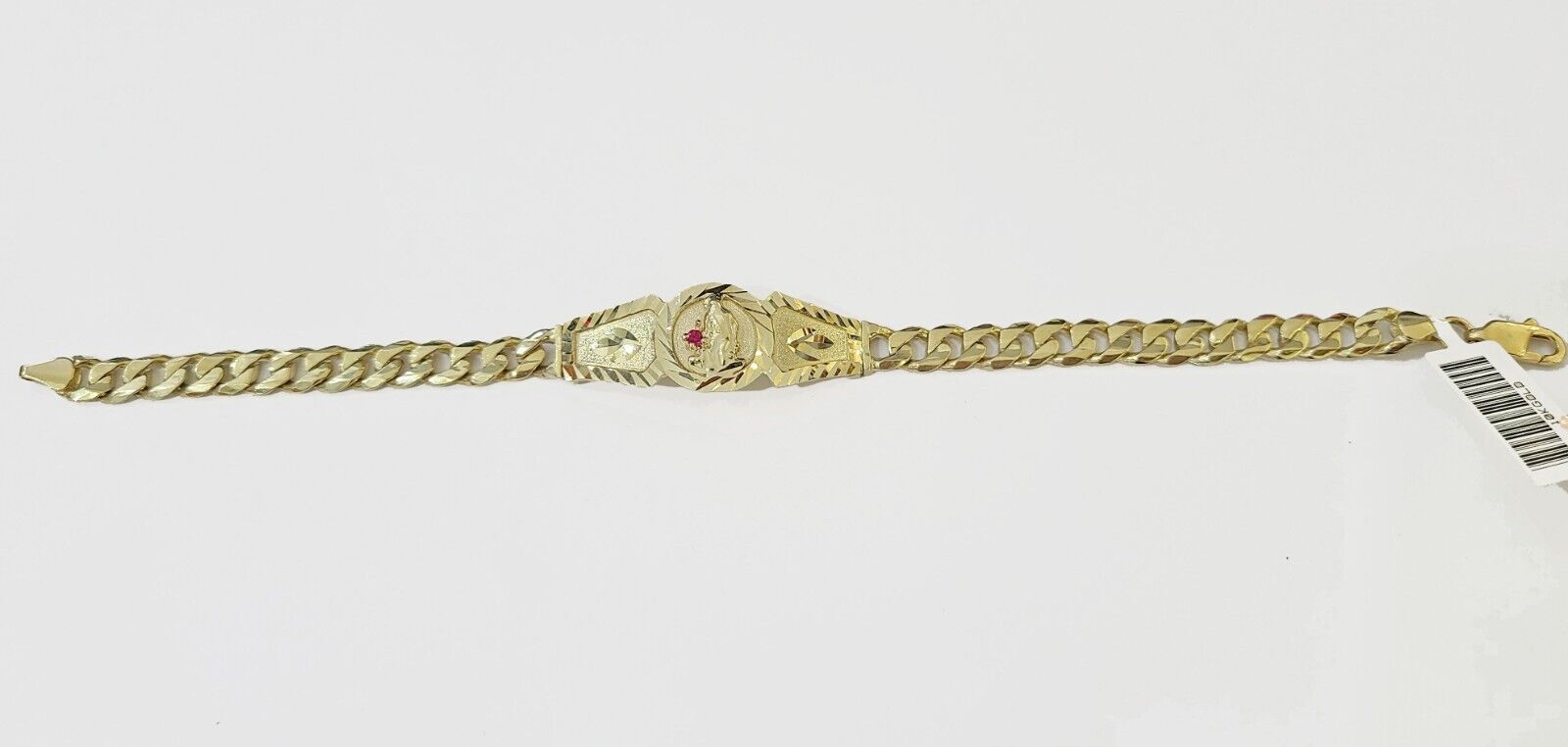 10k Gold St Lazaro Miami Cuban Bracelet Size 8" Inches 7mm 10kt Mens Ladies - GoldenlinQ