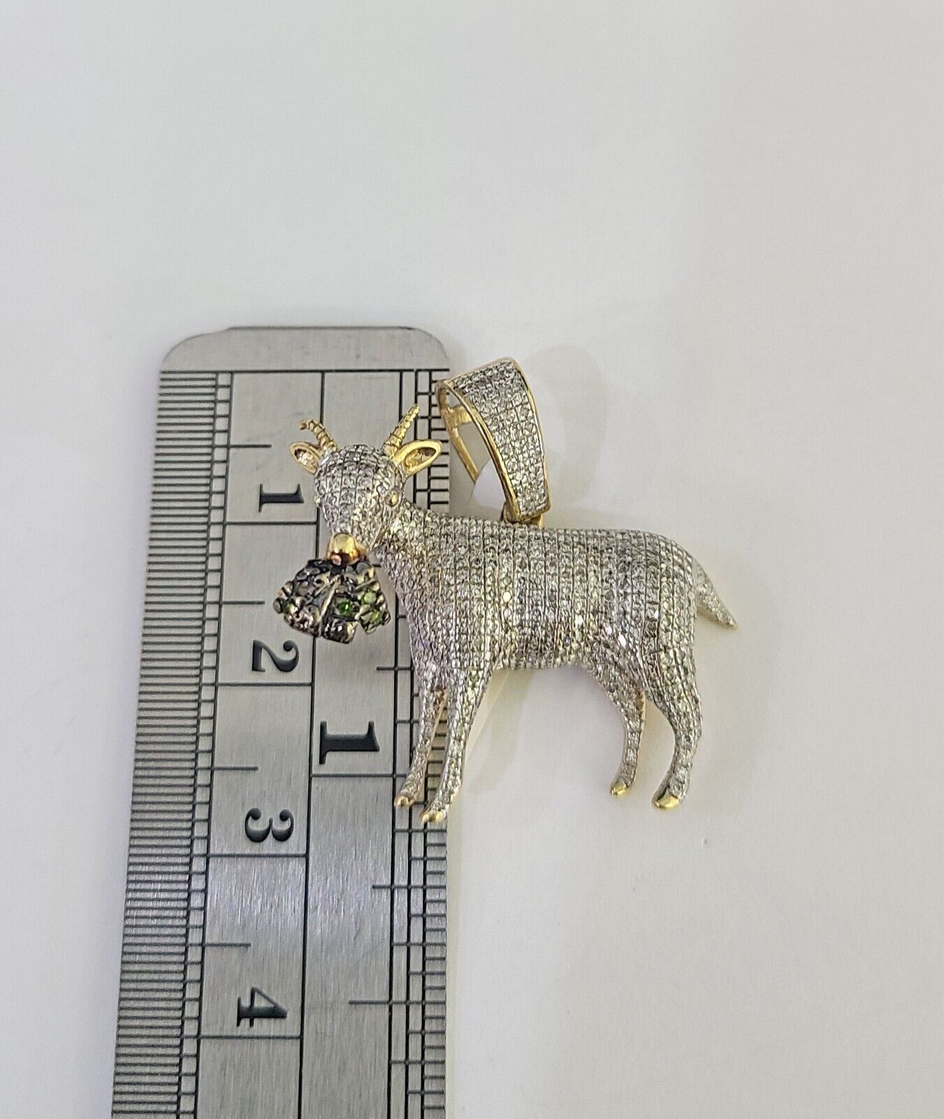 10k Miami Cuban Chain Goat Money Charm Diamond Set 4.5mm 20" - 28" Necklace Gold - GoldenlinQ