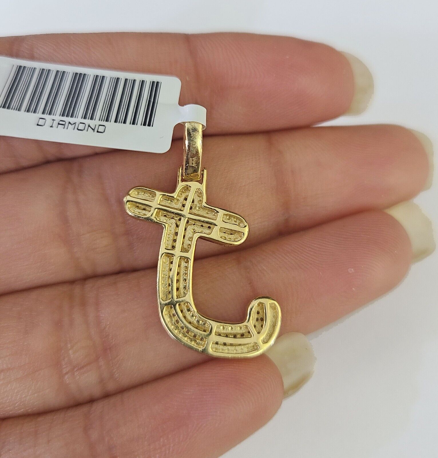 10k Miami Cuban Chain J Diamond Charm Set 4mm 18 - 26"Yellow Gold Necklace Pendant - GoldenlinQ