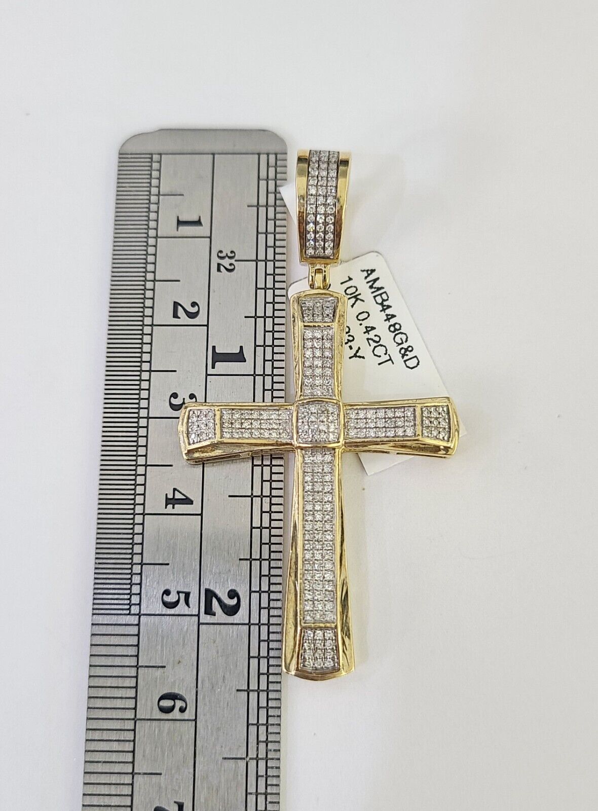 10k Miami Cuban Chain Jesus Cross Charm Set 4.5mm 20" - 28" Necklace Pendant Gold - GoldenlinQ