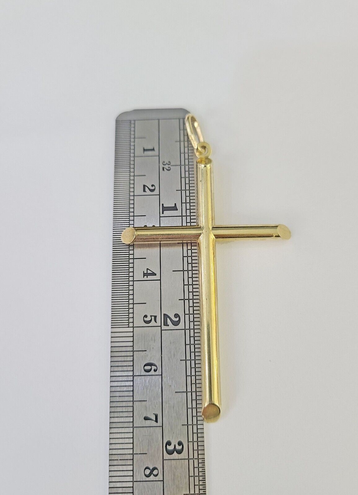 10k Miami Cuban Chain Jesus Cross Charm Set 4mm 18" - 28" Necklace Yellow Gold - GoldenlinQ