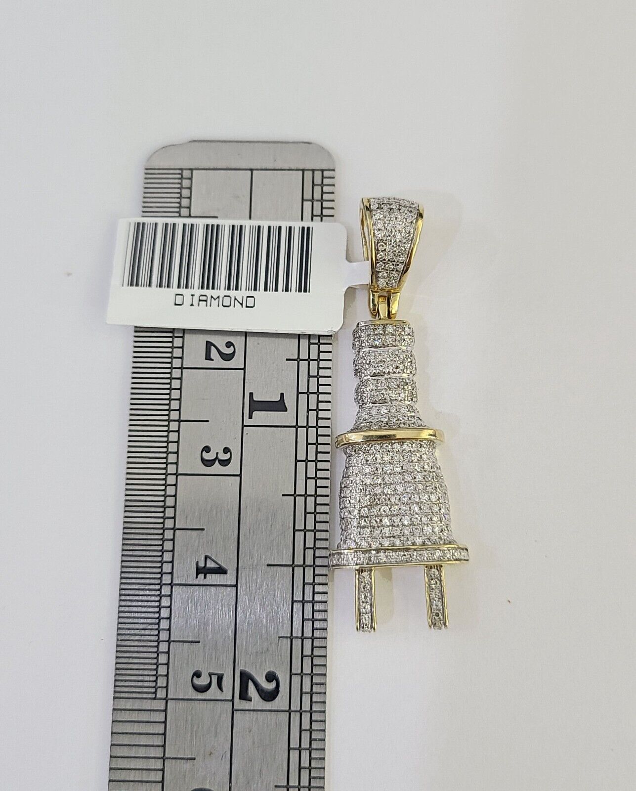 10k Miami Cuban Chain Plug Socket Charm Diamond Set 4.5mm 20" - 28" Necklace Gold - GoldenlinQ