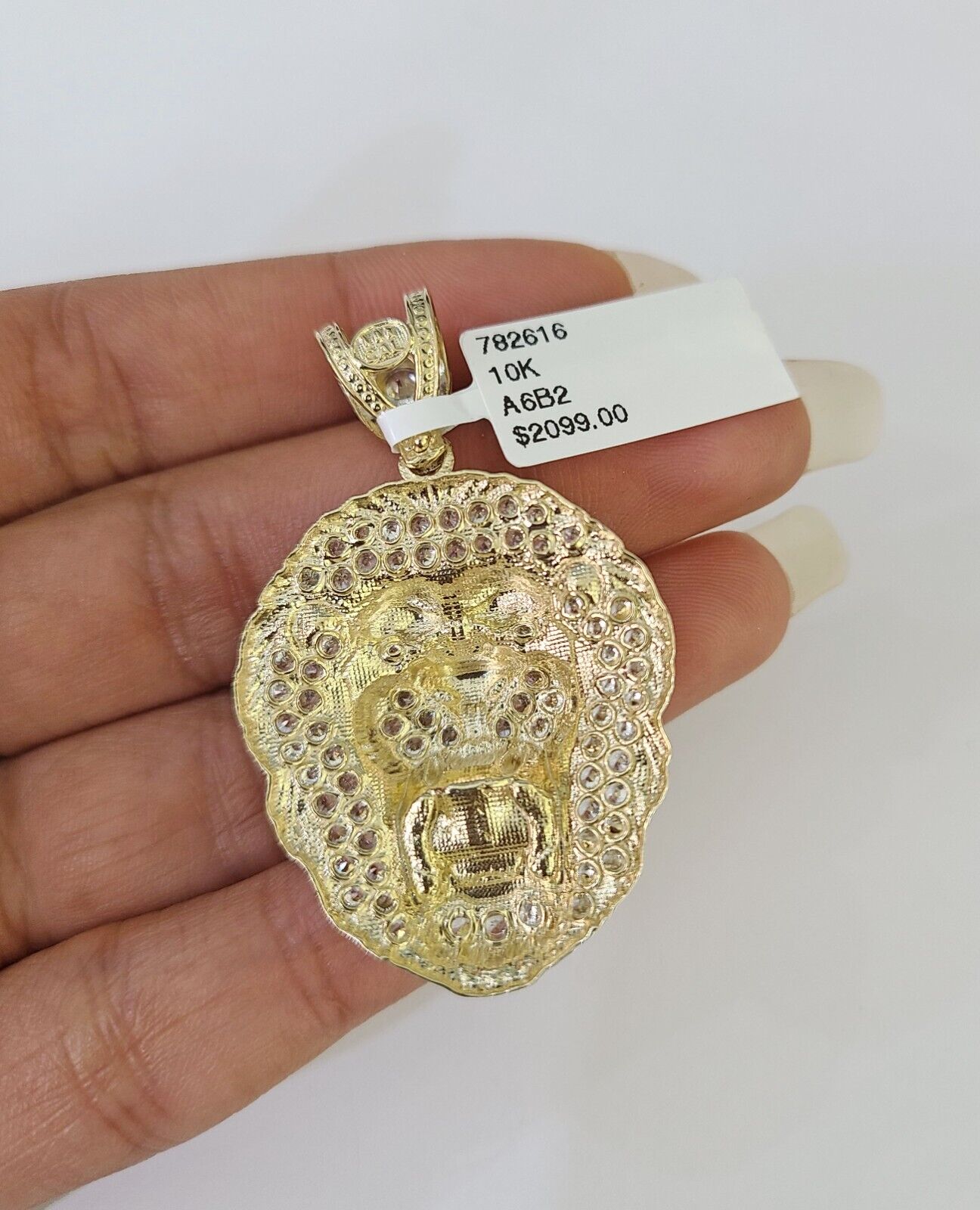 10k Miami Cuban Chain Roaring Lion Charm Set 4mm 18" - 28" Necklace Pendant Gold - GoldenlinQ