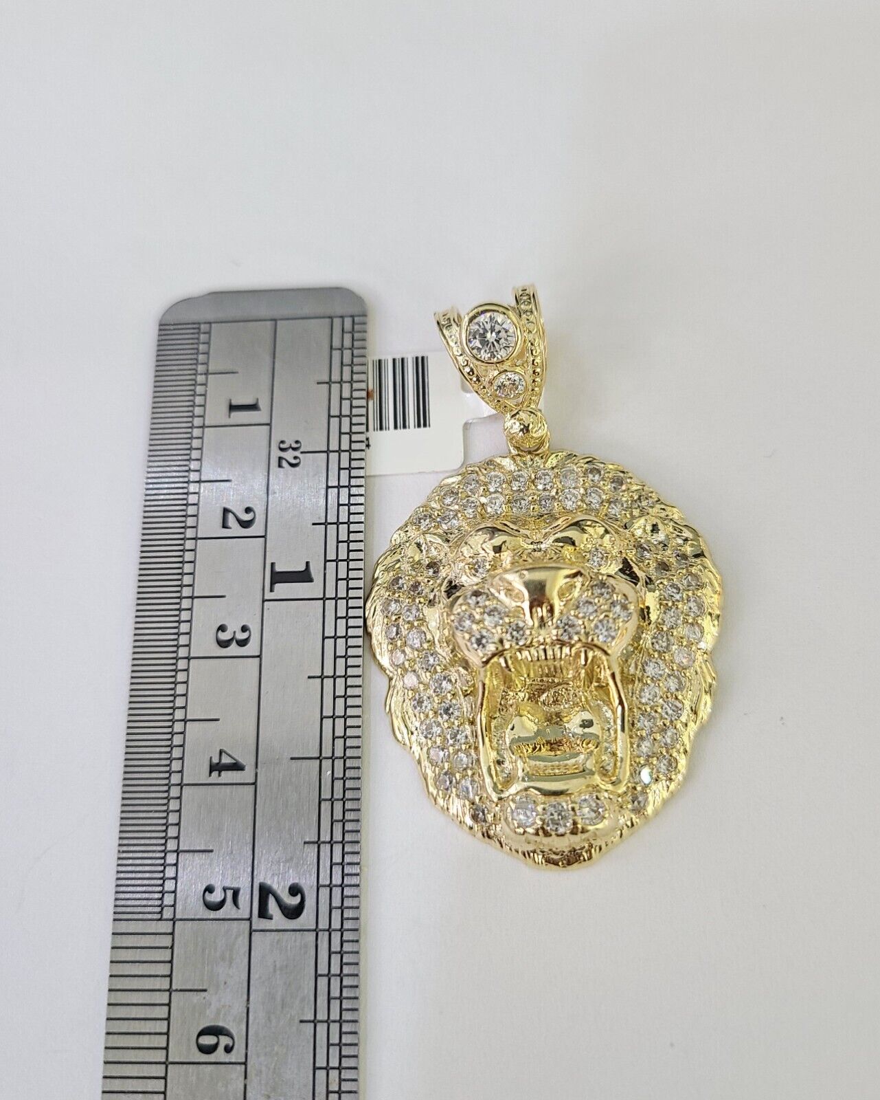 10k Miami Cuban Chain Roaring Lion Charm Set 4mm 18" - 28" Necklace Pendant Gold - GoldenlinQ