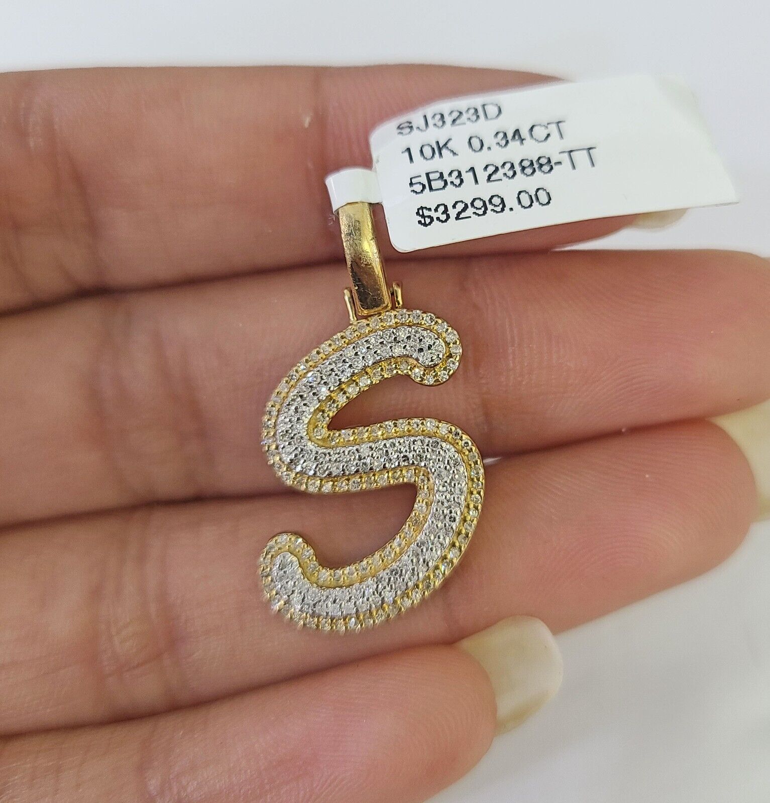 10k Miami Cuban Chain S Diamond Charm Set 4mm 18 - 26"Yellow Gold Necklace Pendant - GoldenlinQ