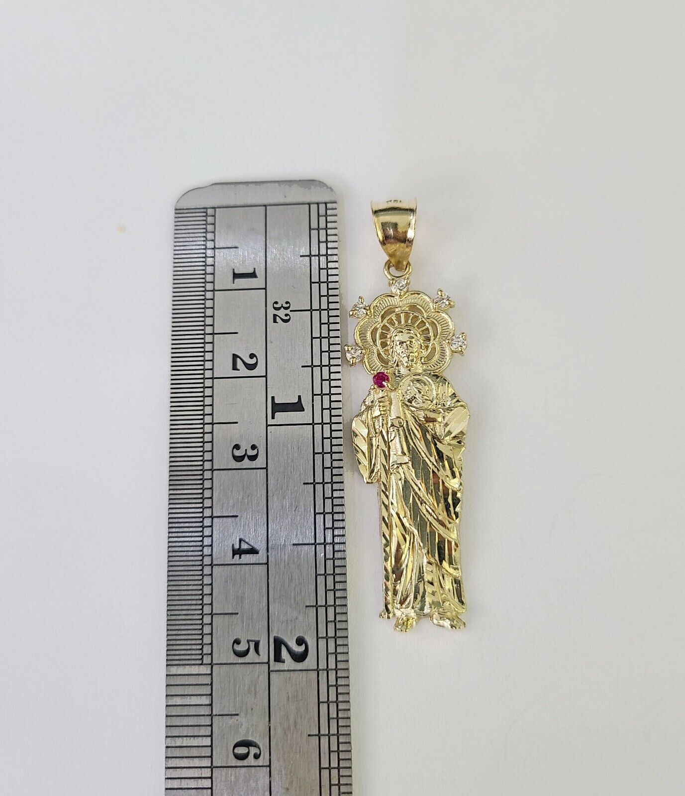 10k Miami Cuban Chain Saint Jude Charm Set 4mm 18" - 28" Necklace Yellow Gold - GoldenlinQ