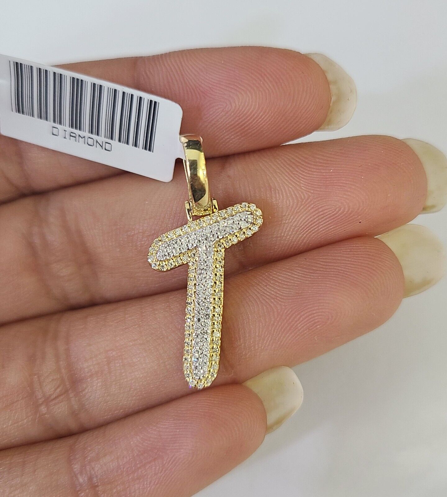 10k Miami Cuban Chain T Diamond Charm Set 4mm 18 - 26"Yellow Gold Necklace Pendant - GoldenlinQ