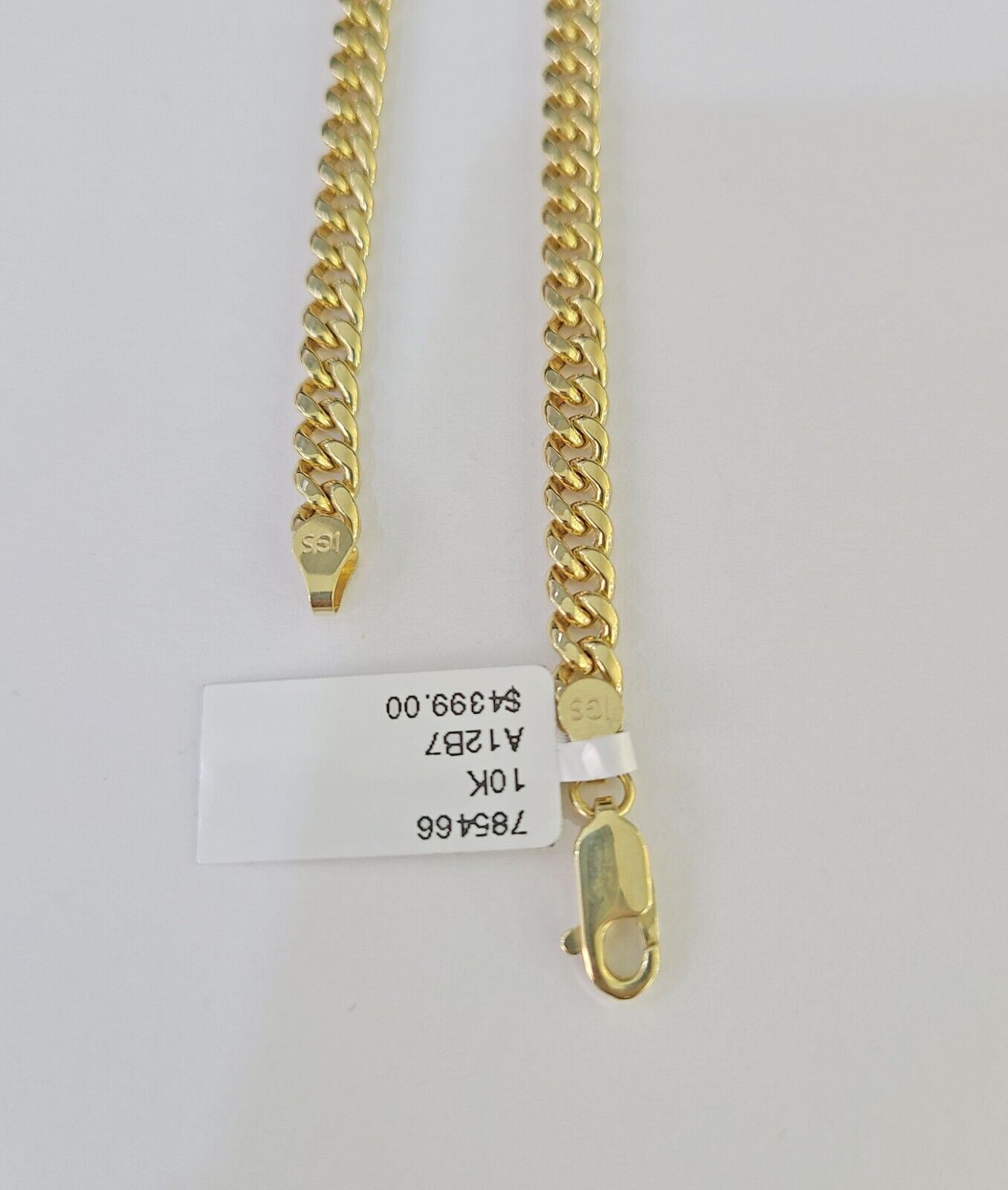 10k Miami Cuban Link Chain Yellow Gold 5mm Necklace 18 - 28 Inches Real - GoldenlinQ