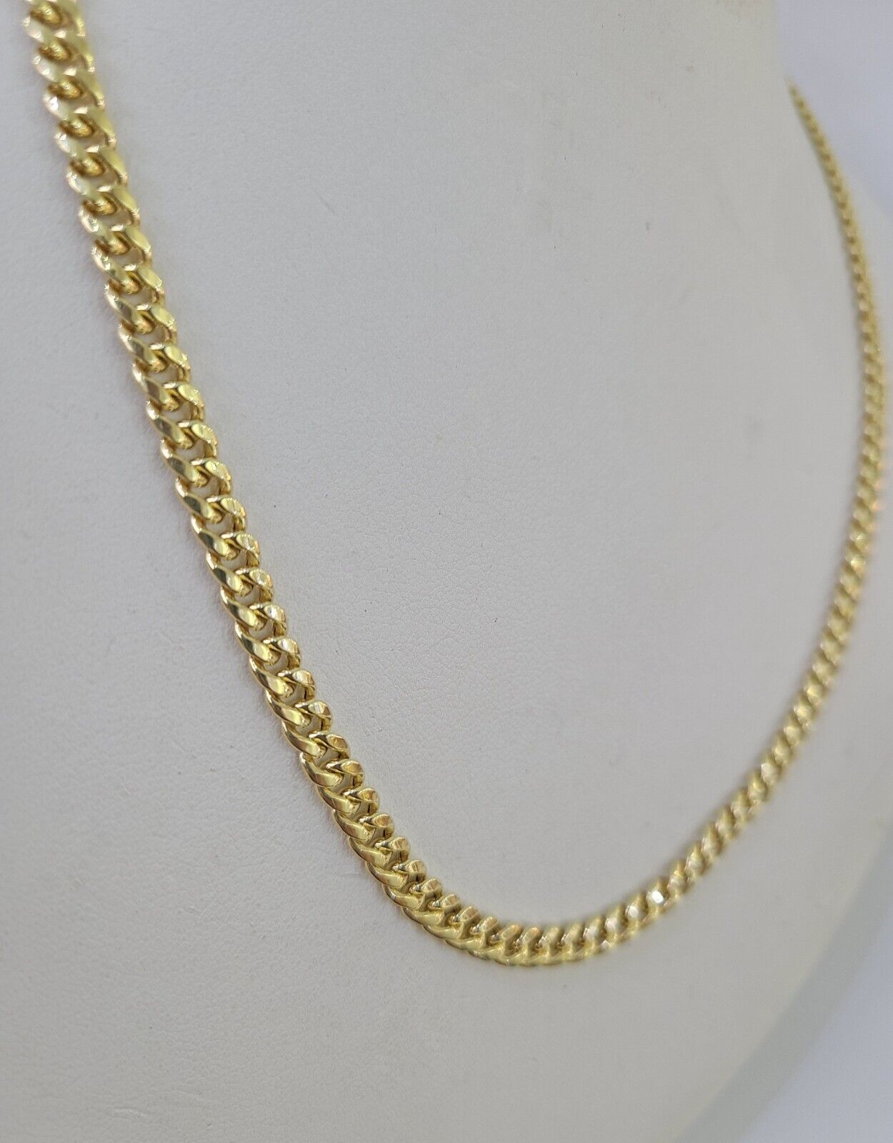 10k Miami Cuban Link Chain Yellow Gold 5mm Necklace 18 - 28 Inches Real - GoldenlinQ