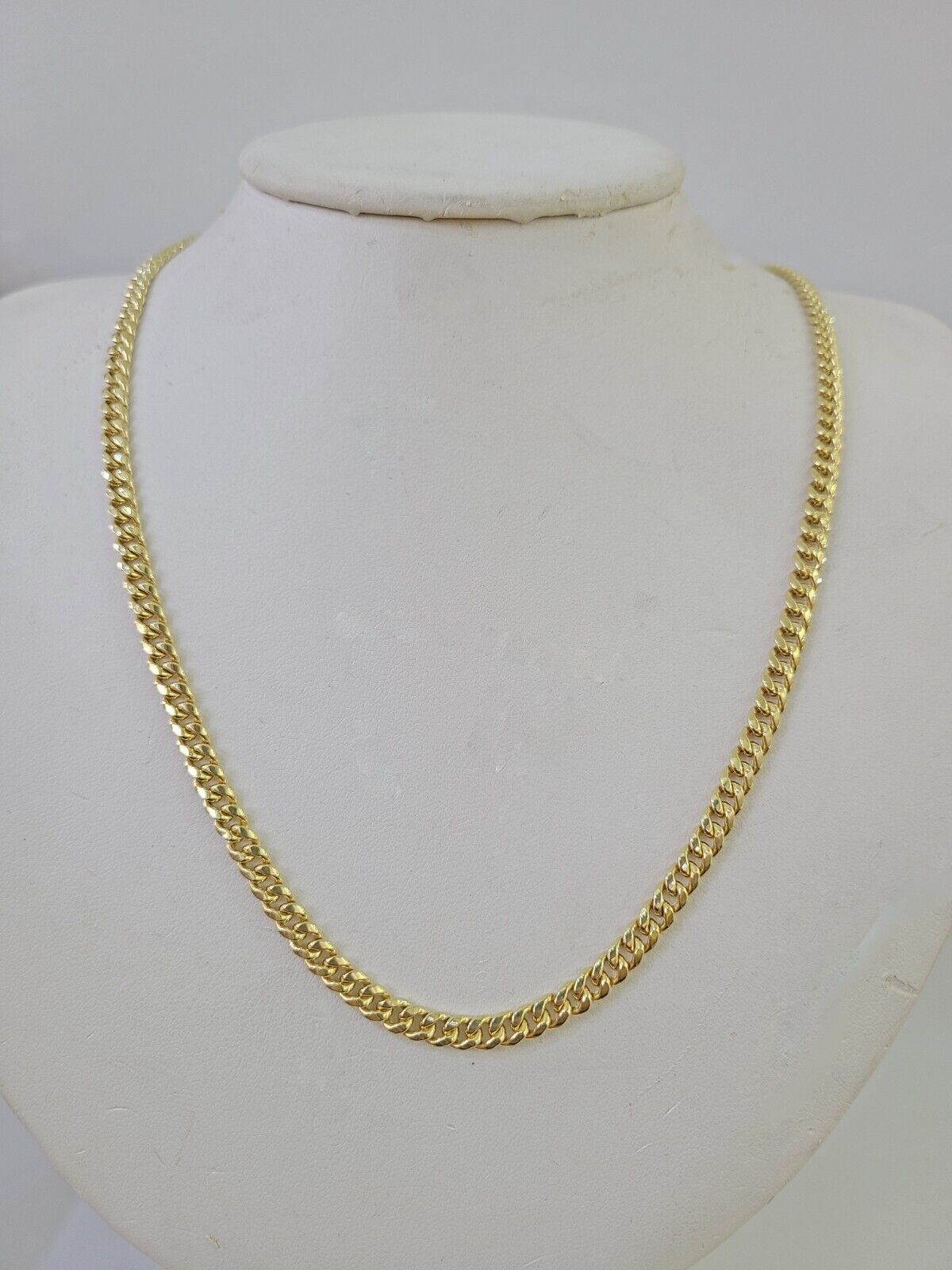 10k Miami Cuban Link Chain Yellow Gold 5mm Necklace 18 - 28 Inches Real - GoldenlinQ