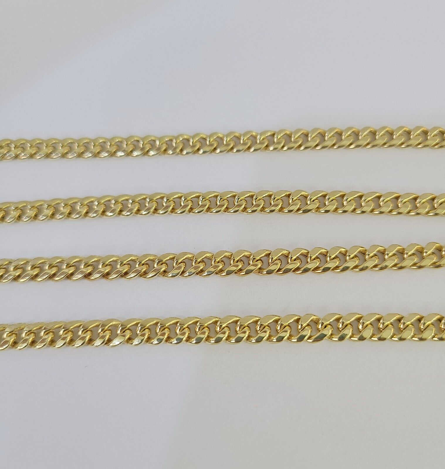 10K Miami Cuban Link Chain Yellow Gold Real 5mm 24 inch Necklace - GoldenlinQ