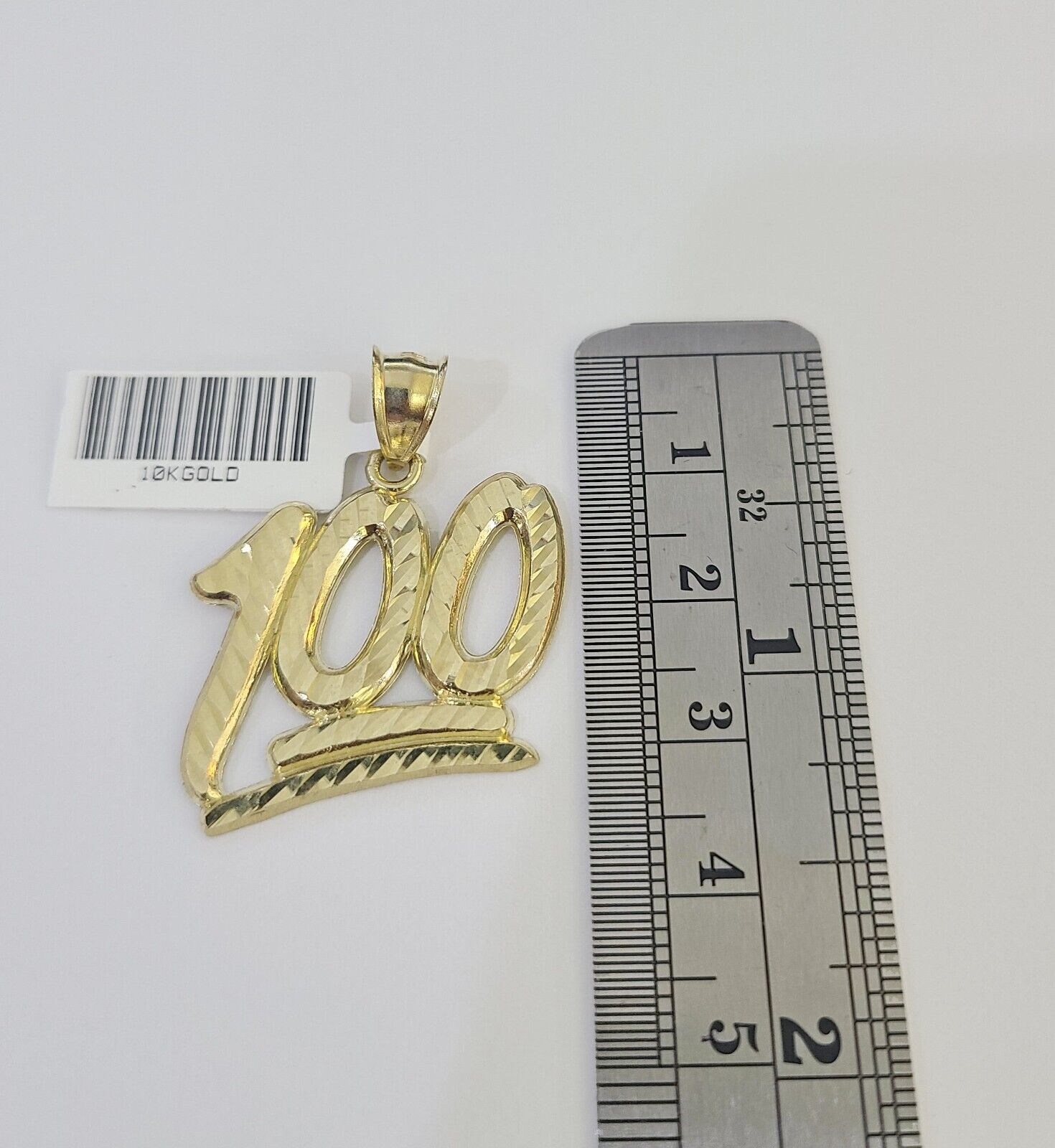 10k Milano Rope Chain 100 Sign Charm Necklace SET 3mm 18" 20" 22" 24" - GoldenlinQ