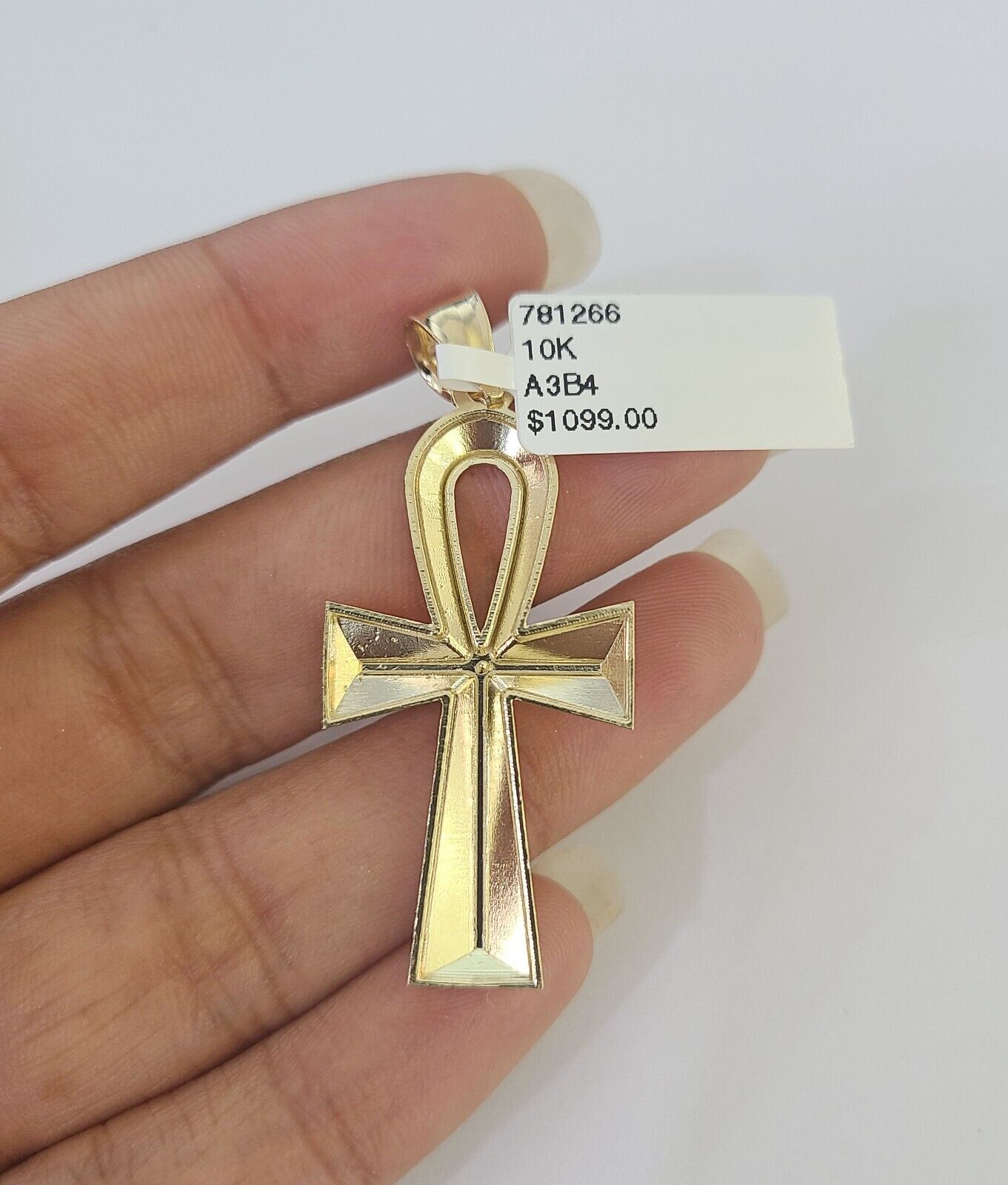 10k Milano Rope Chain Ankh Jesus Cross Charm Necklace SET 3mm 18" 20" 22" 24" - GoldenlinQ
