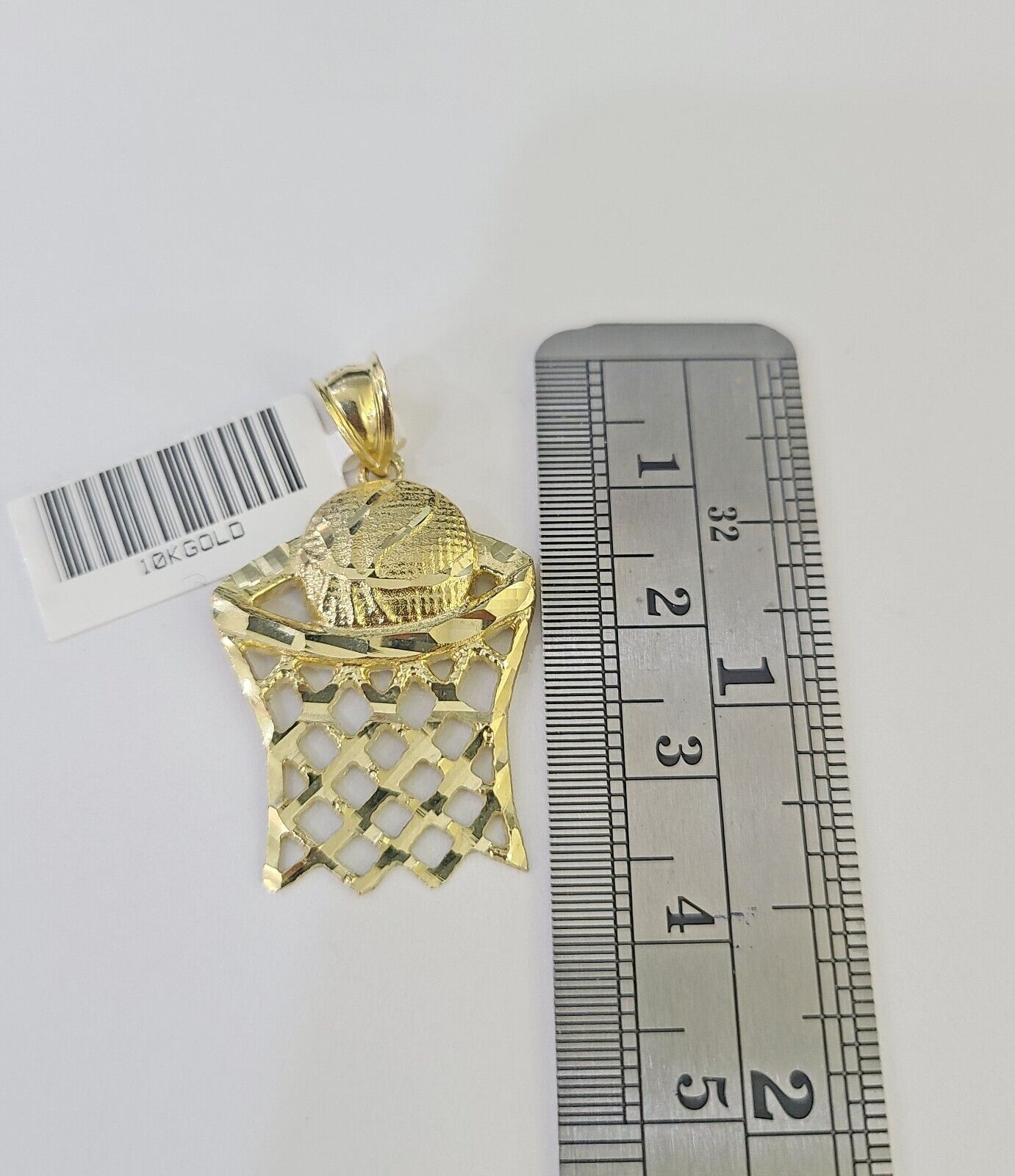 10k Milano Rope Chain Basketball Goal Charm Necklace SET 3mm 18" 20" 22" 24" - GoldenlinQ