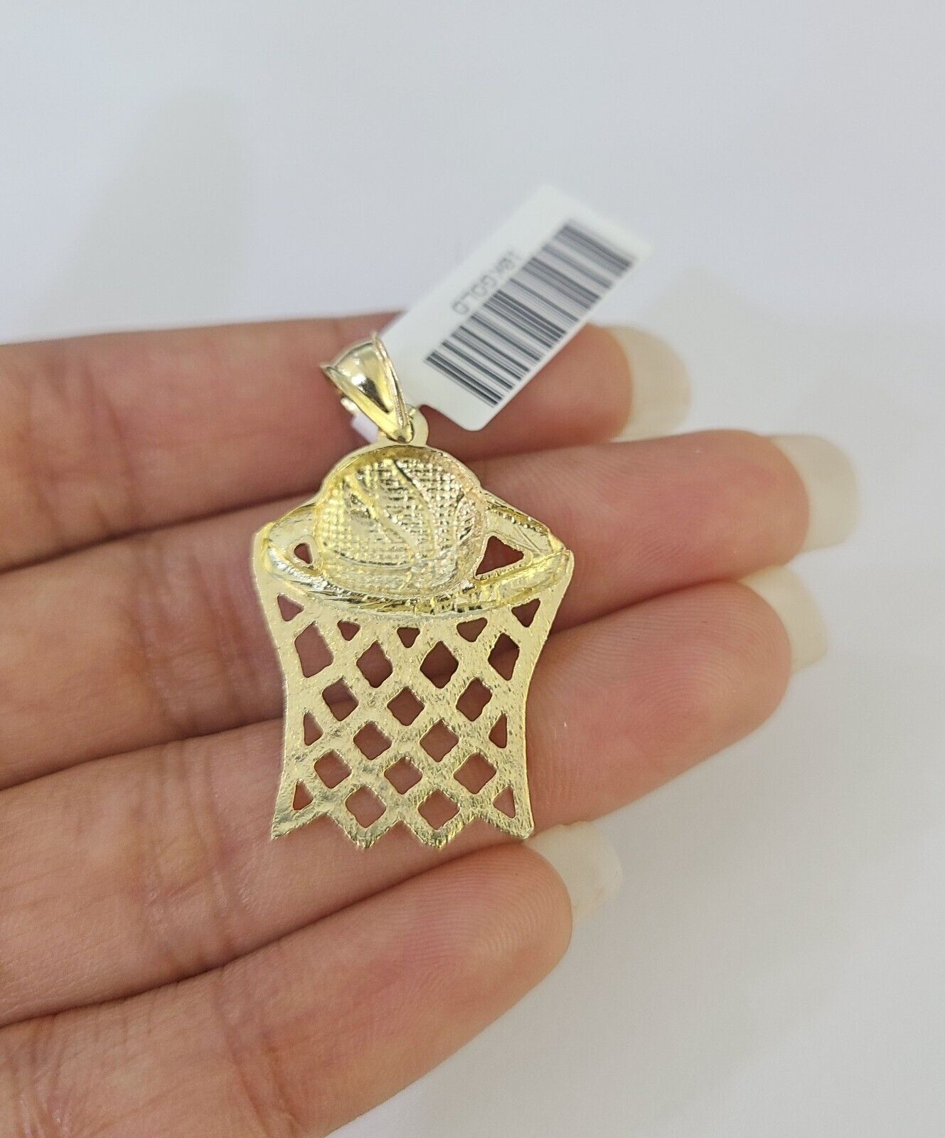 10k Milano Rope Chain Basketball Goal Charm Necklace SET 3mm 18" 20" 22" 24" - GoldenlinQ