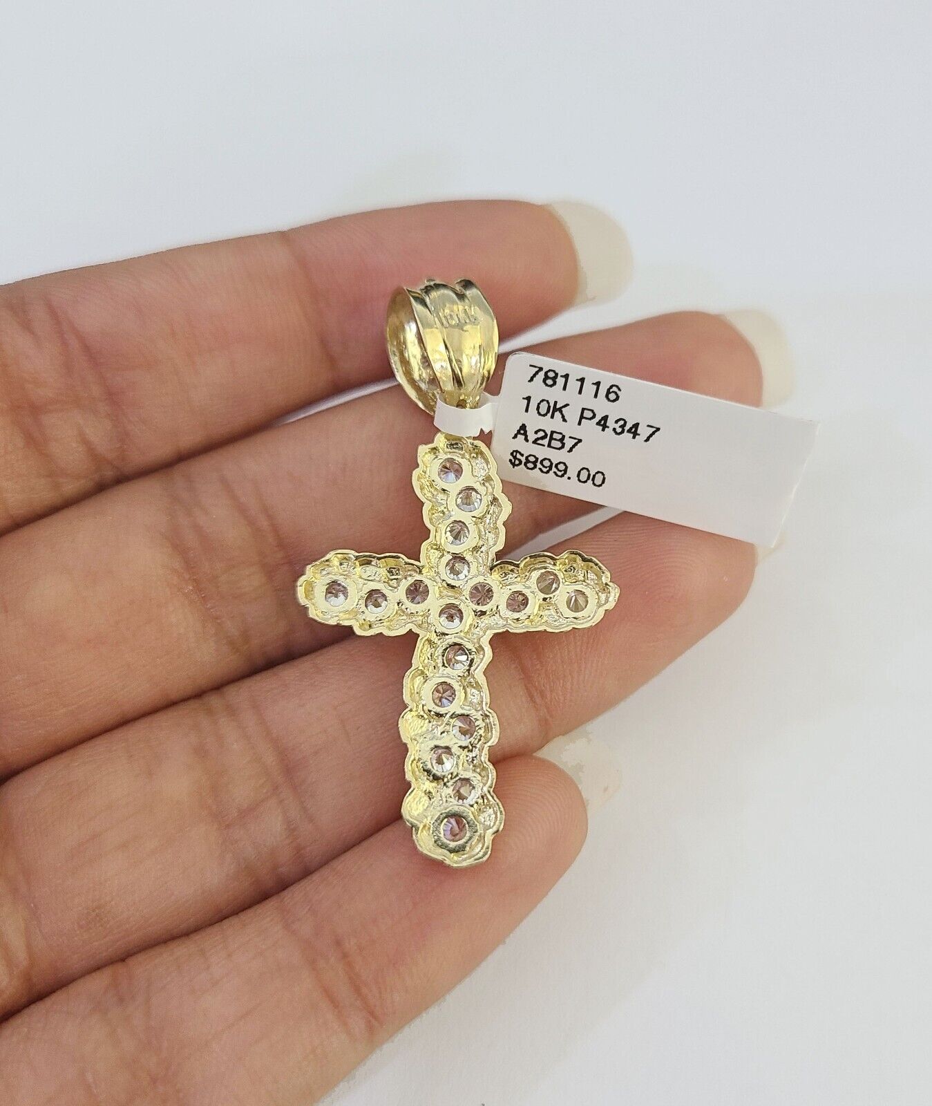 10k Milano Rope Chain Jesus Cross Charm Necklace SET 3mm 18" 20" 22" 24" - GoldenlinQ