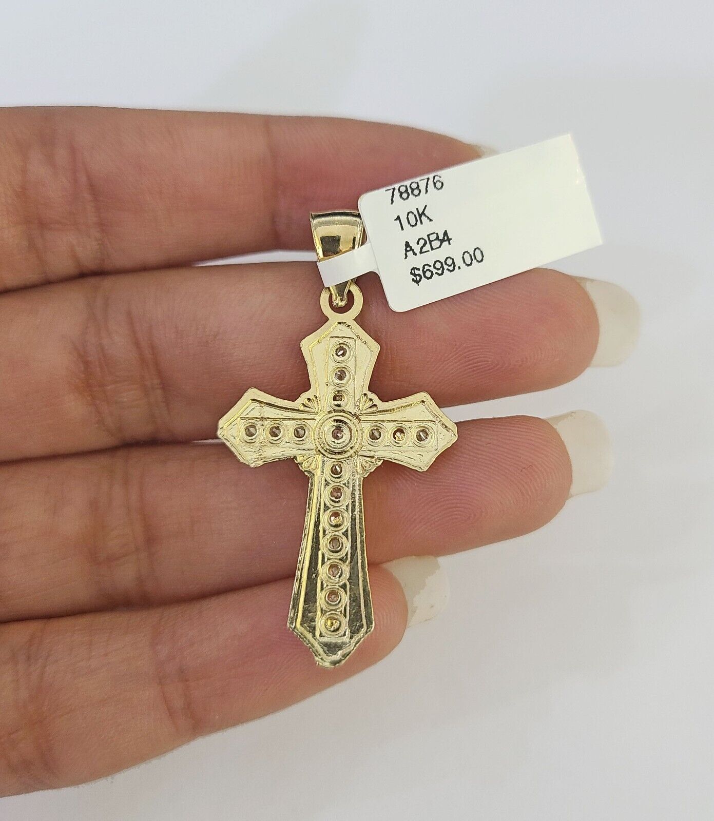 10k Milano Rope Chain Jesus Cross Charm Necklace SET 3mm 18" 20" 22" 24" - GoldenlinQ