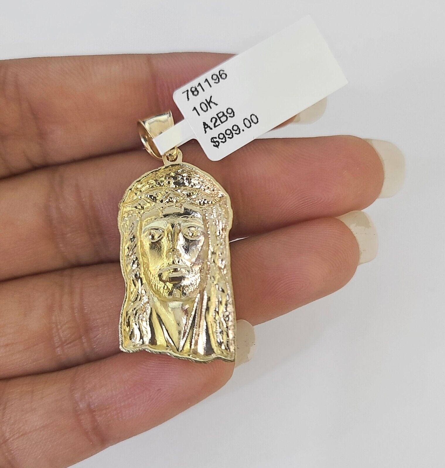 10k Milano Rope Chain Jesus Head Charm Necklace SET 3mm 18" 20" 22" 24" - GoldenlinQ