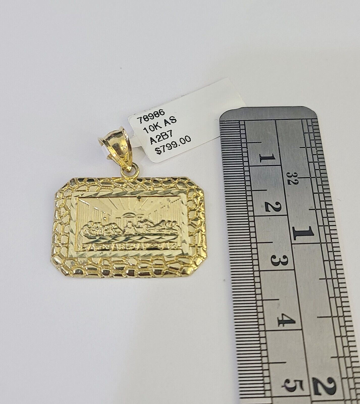 10k Milano Rope Chain Last Supper Charm Necklace SET 3mm 18" 20" 22" 24" - GoldenlinQ