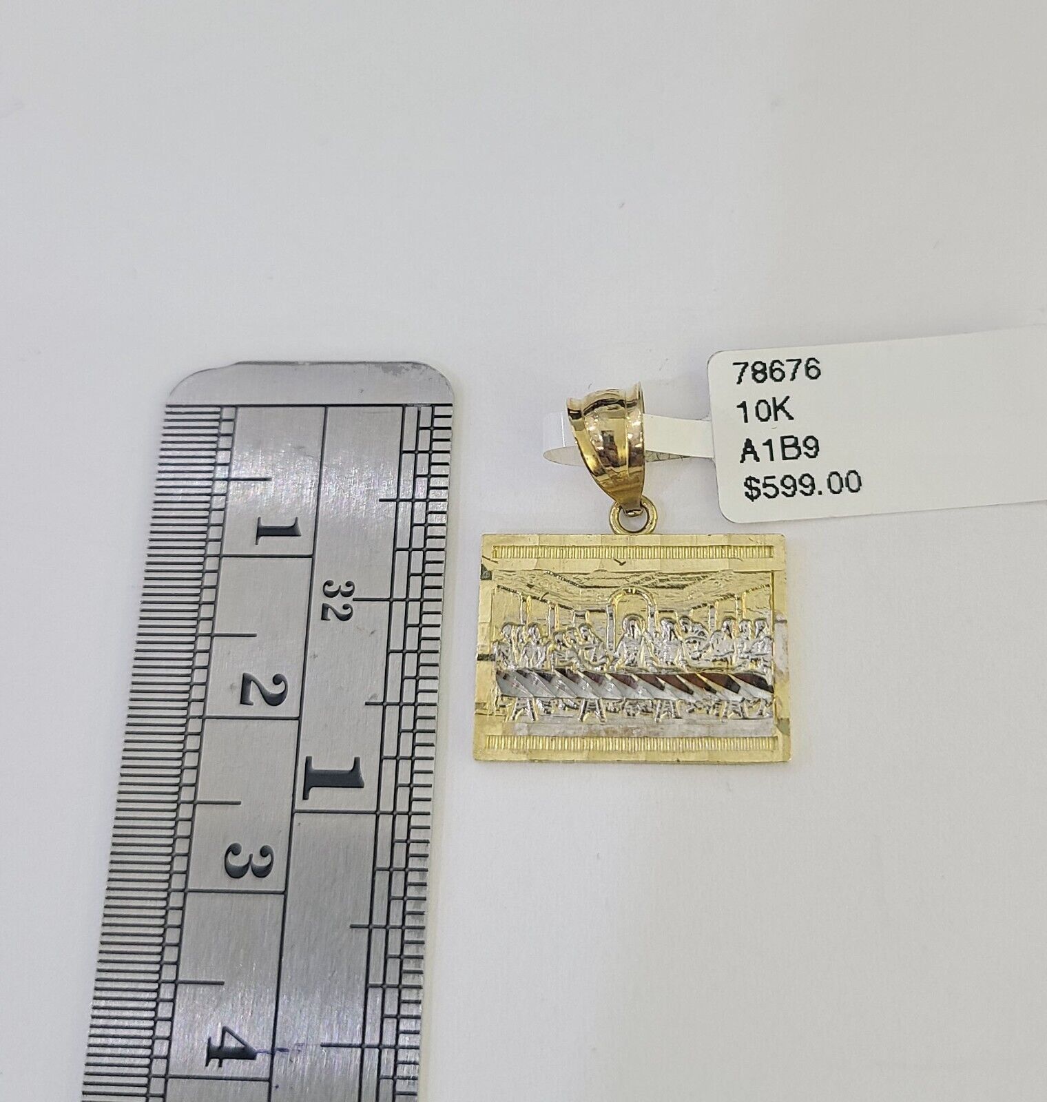 10k Milano Rope Chain Last Supper Charm Necklace SET 3mm 18" 20" 22" 24" - GoldenlinQ