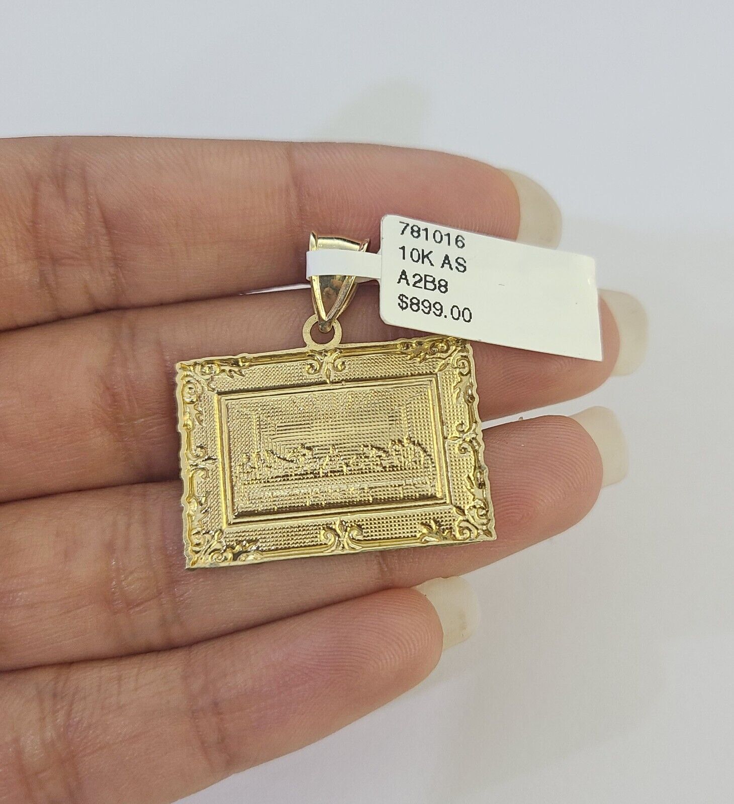 10k Milano Rope Chain Last Supper Charm Necklace SET 3mm 18" 20" 22" 24" - GoldenlinQ