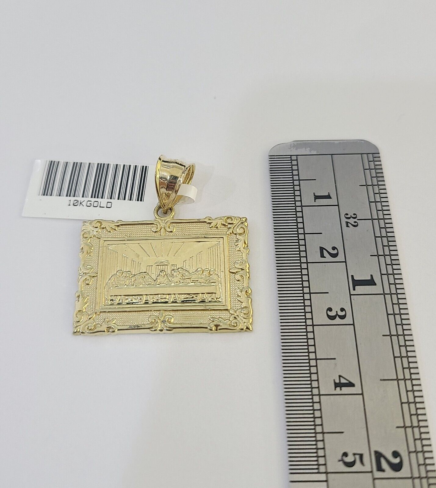 10k Milano Rope Chain Last Supper Charm Necklace SET 3mm 18" 20" 22" 24" - GoldenlinQ