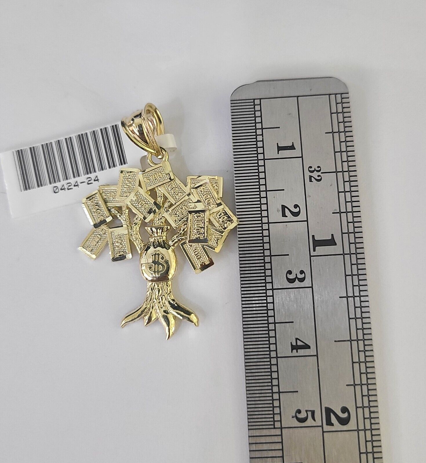 10k Milano Rope Chain Money Tree Charm Necklace SET 3mm 18" 20" 22" 24" - GoldenlinQ