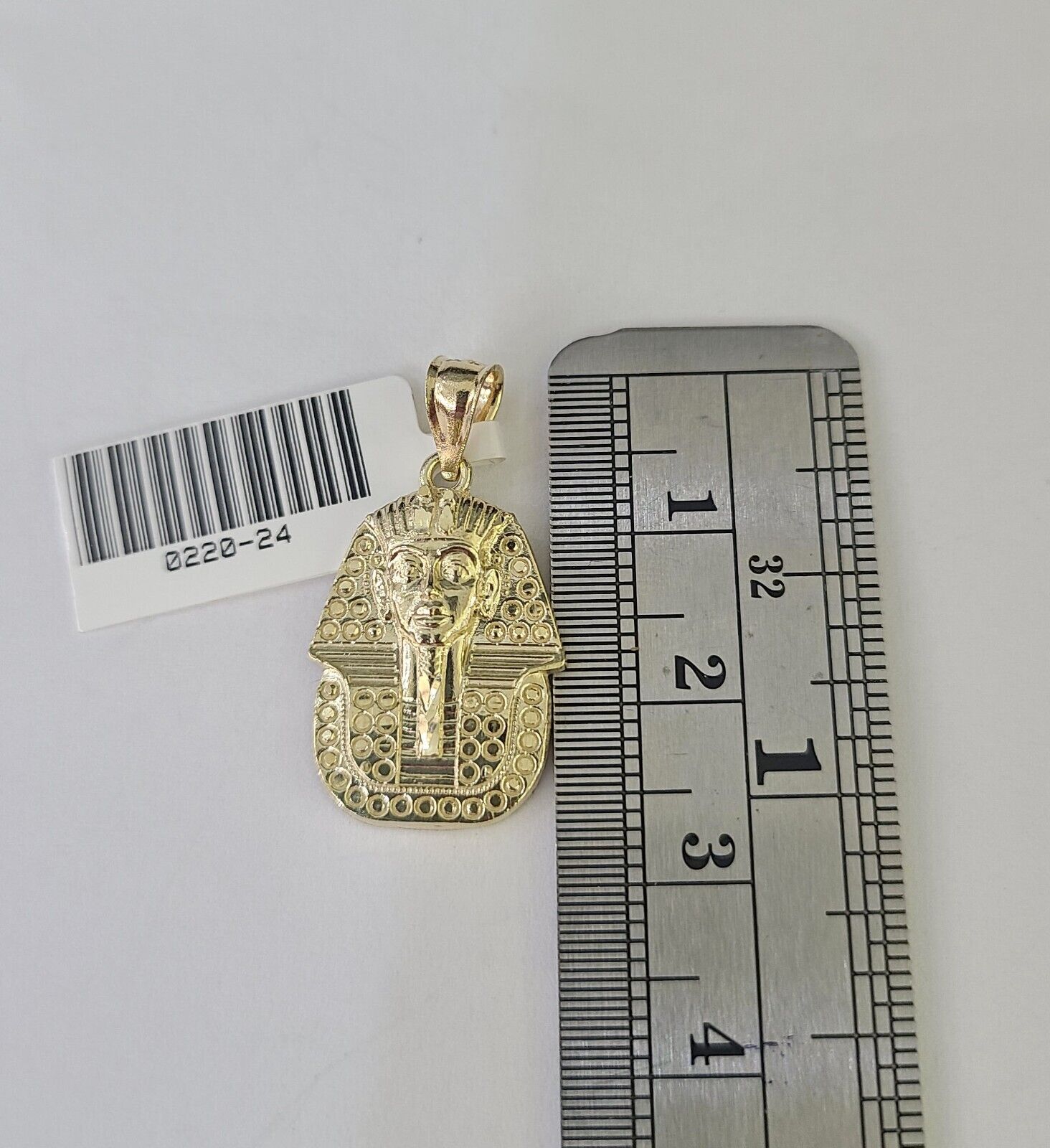 10k Milano Rope Chain Pharaoh Head Charm Necklace SET 3mm 18" 20" 22" 24 Pendant - GoldenlinQ