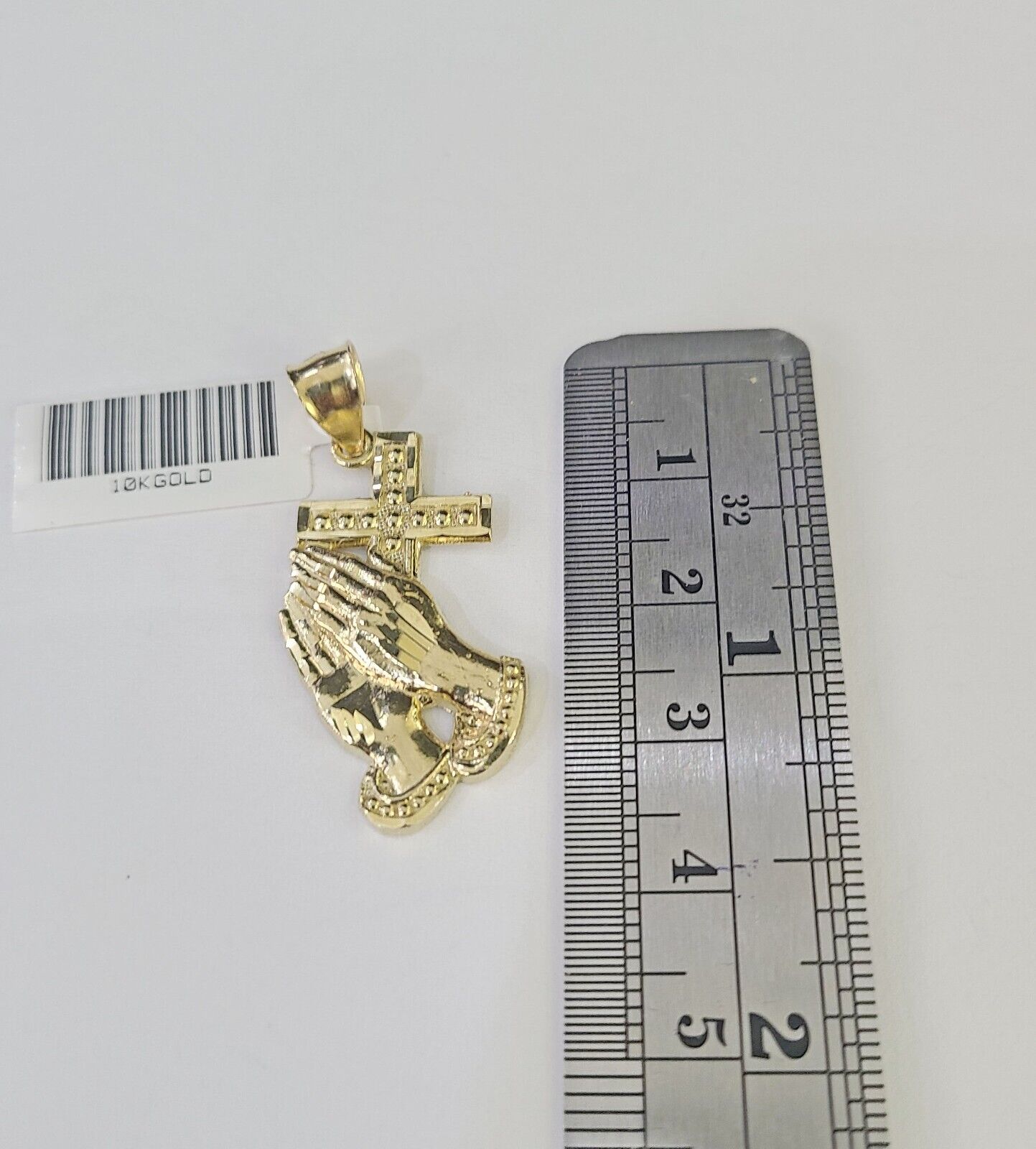 10k Milano Rope Chain Praying Hands Cross Charm Necklace SET 3mm 18" 20" 22" 24" - GoldenlinQ