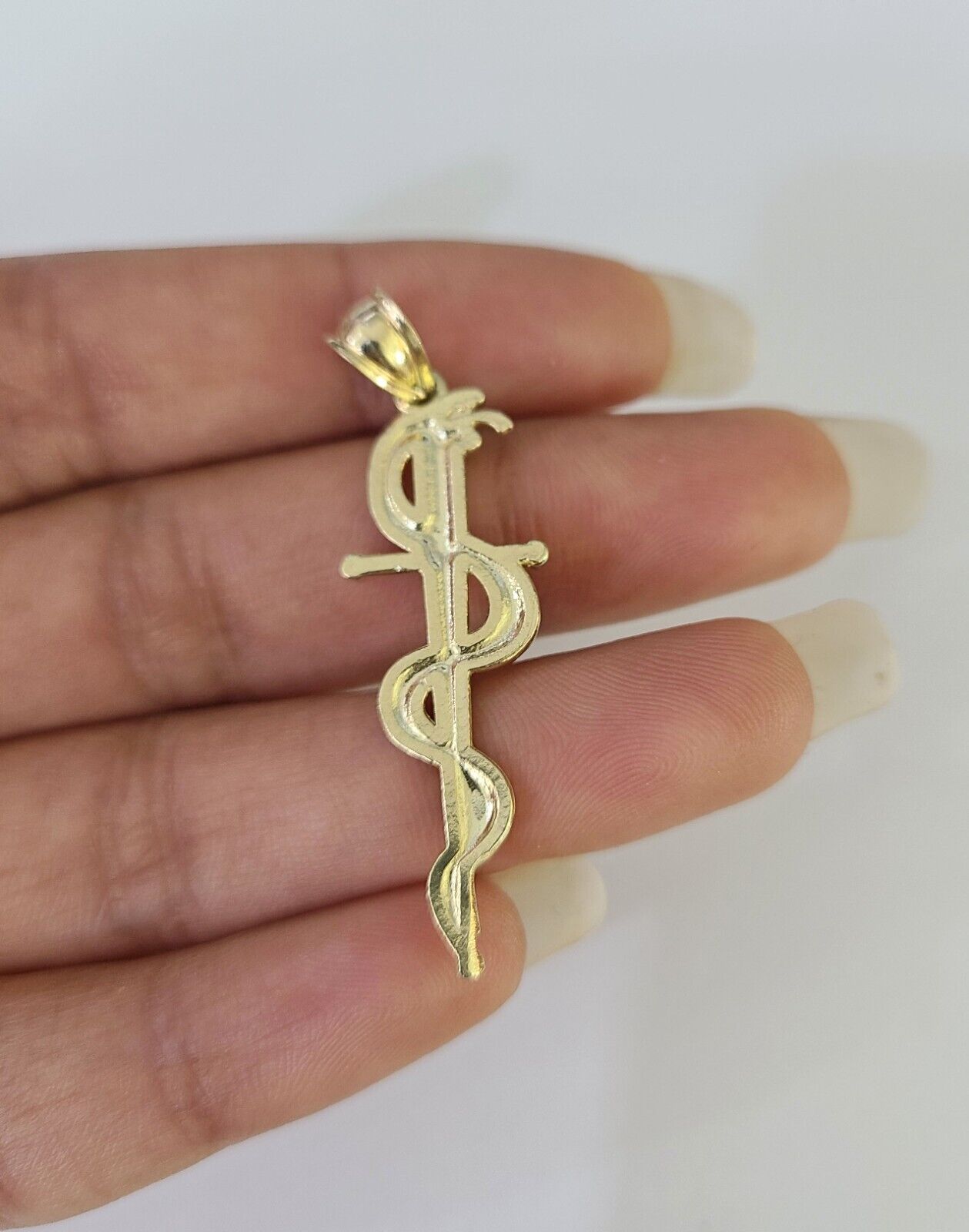 10k Milano Rope Chain Snake Sword Charm Necklace SET 3mm 18" - 26" Pendant - GoldenlinQ