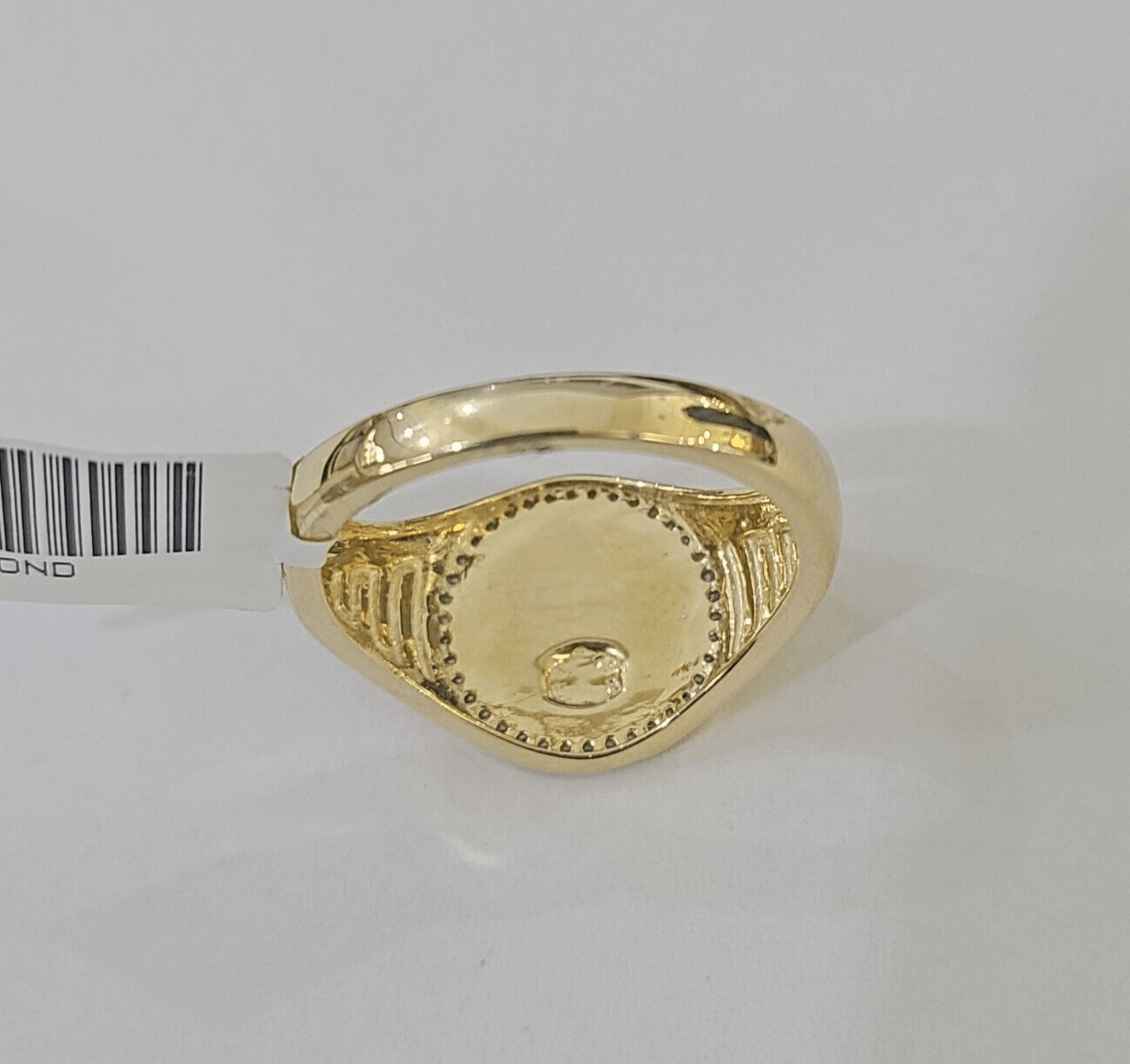 10k Real yellow Gold Diamond Crown Ring men casual Circular ring - GoldenlinQ