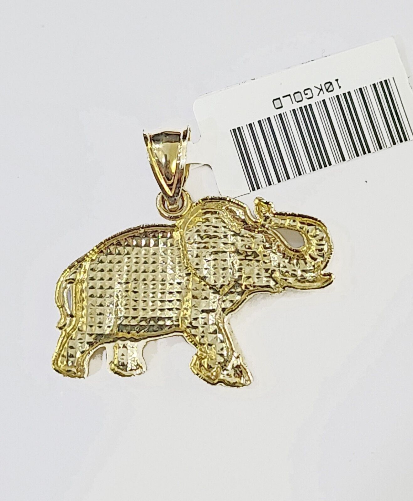 10K Real Yellow Gold Elephant Charm Pendant Gold 10k - GoldenlinQ