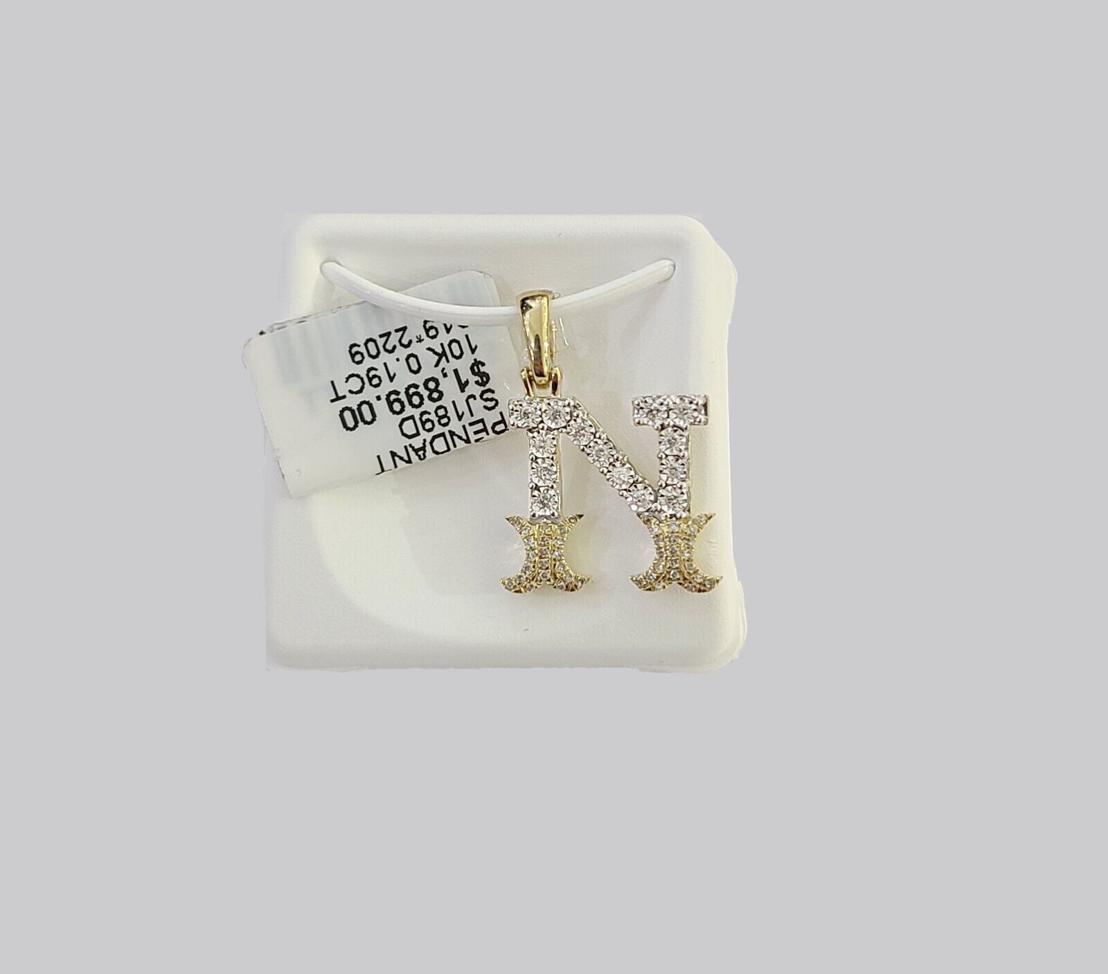 10k Real Yellow Gold Genuine Diamond Initial A - Z Alphabet Charm Letters Pendent - GoldenlinQ