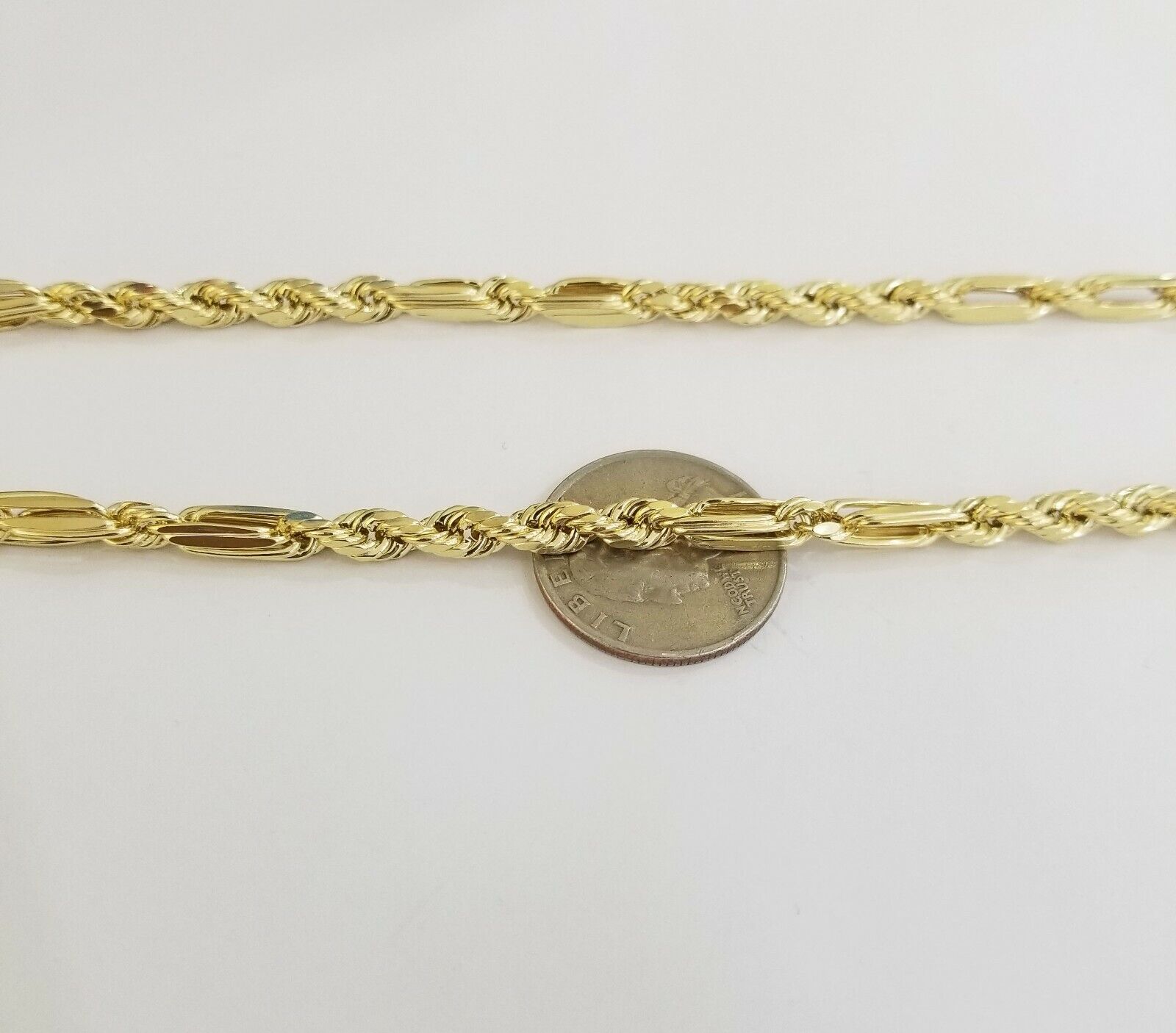 10k REAL Yellow Gold Milano Rope chain 20" 22" 24" Gold necklace Men Women 4.5mm - GoldenlinQ