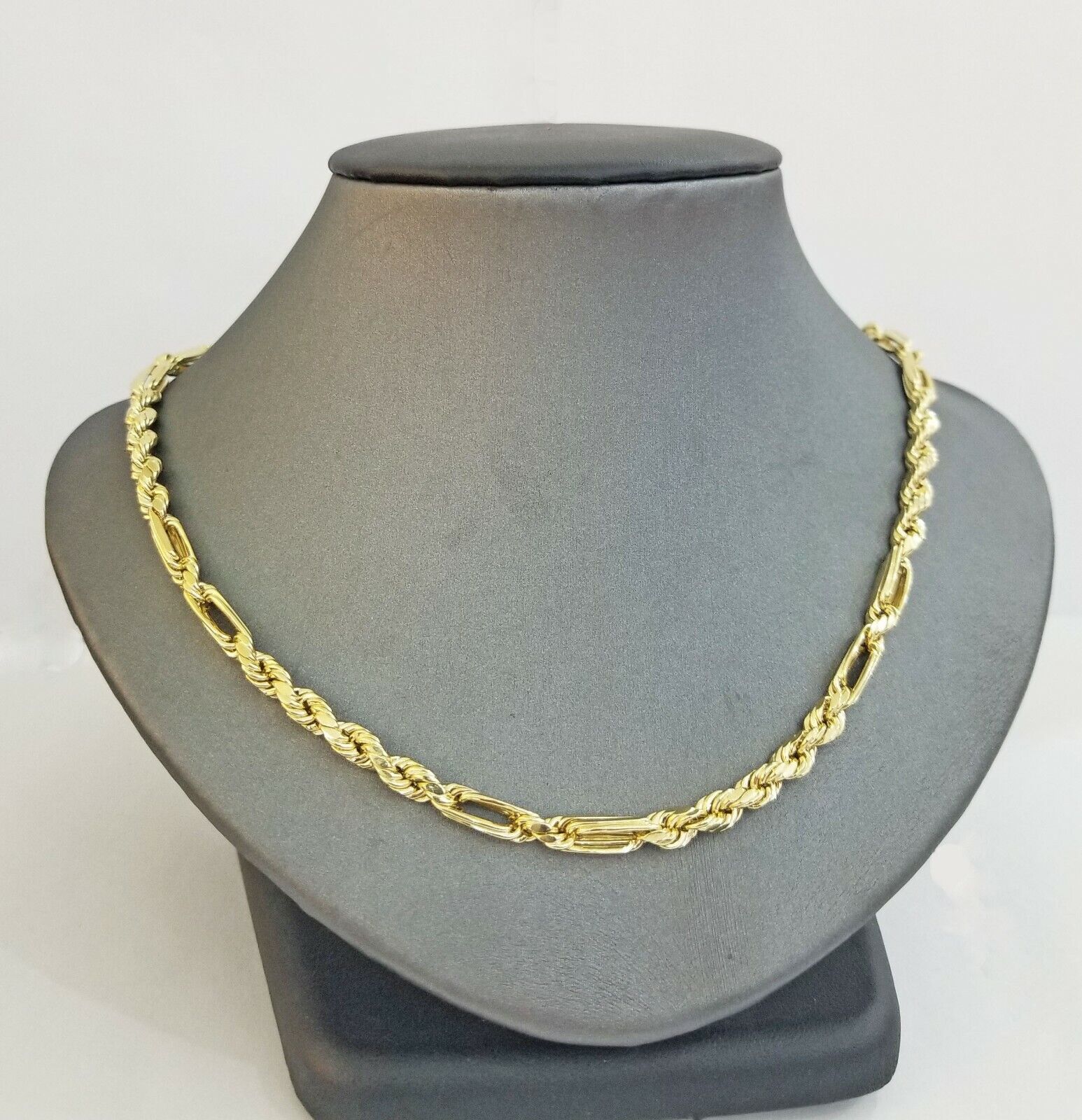 10k REAL Yellow Gold Milano Rope chain 20" 22" 24" Gold necklace Men Women 4.5mm - GoldenlinQ