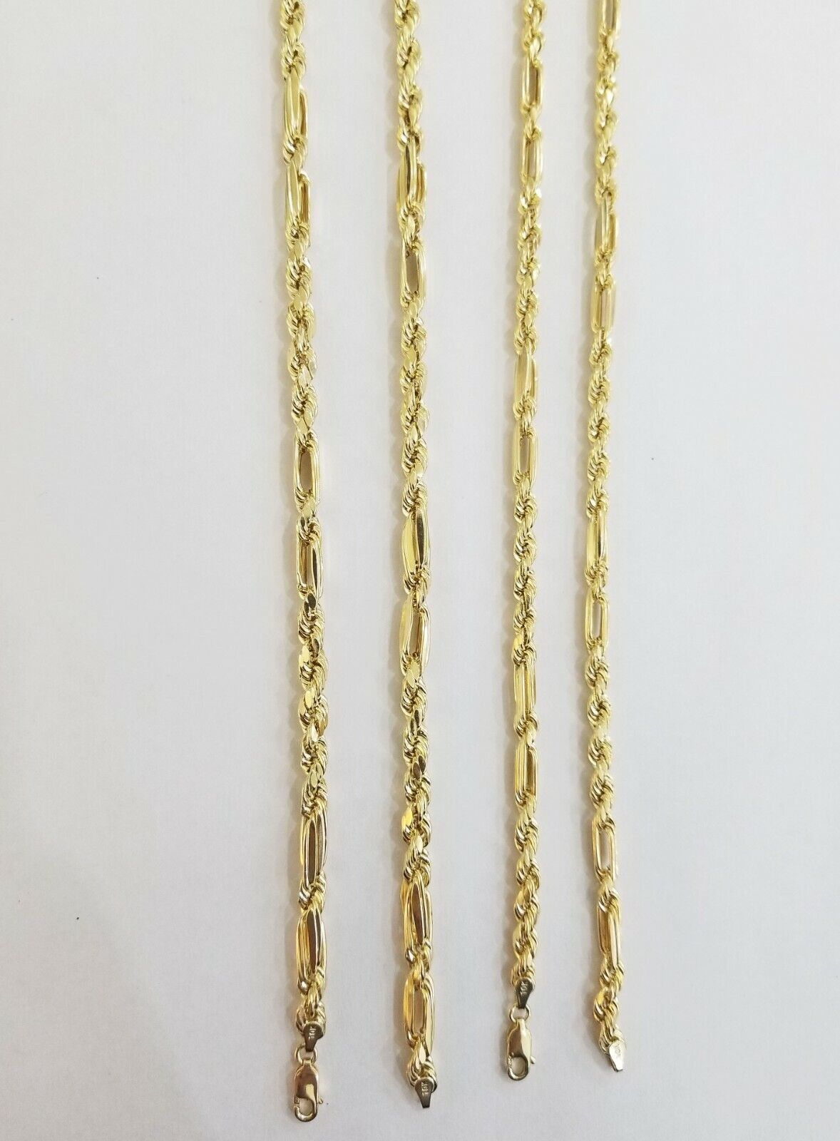 10k REAL Yellow Gold Milano Rope chain 20" 22" 24" Gold necklace Men Women 4.5mm - GoldenlinQ