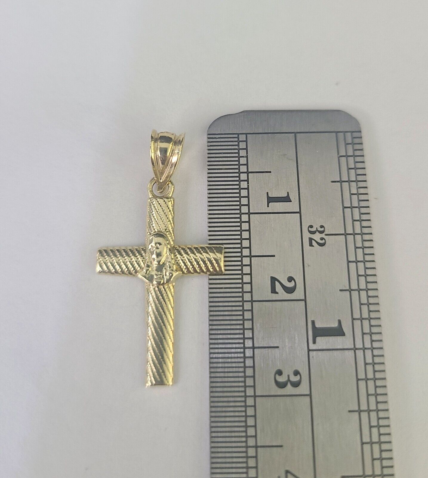 10k Rope Chain Jesus Cross Pendant 18" - 30" Set Charm Necklace Yellow Gold - GoldenlinQ